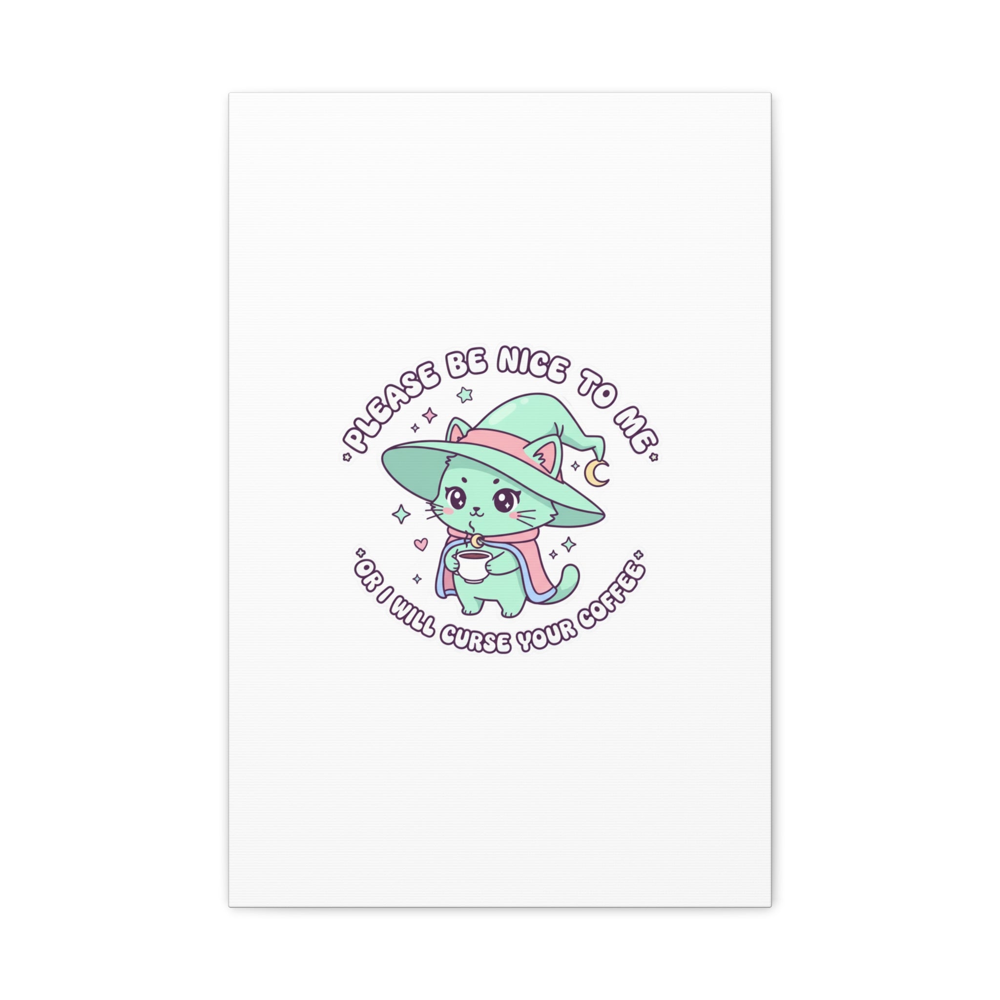 Please Be Nice To Me Canvas | Soft Threat kawaii menacing art