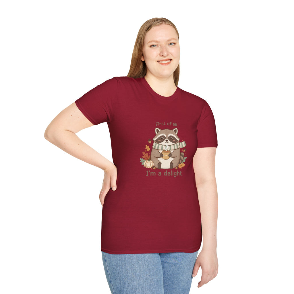 Cozy Raccoon Autumn Shirt | I'm a delight tee