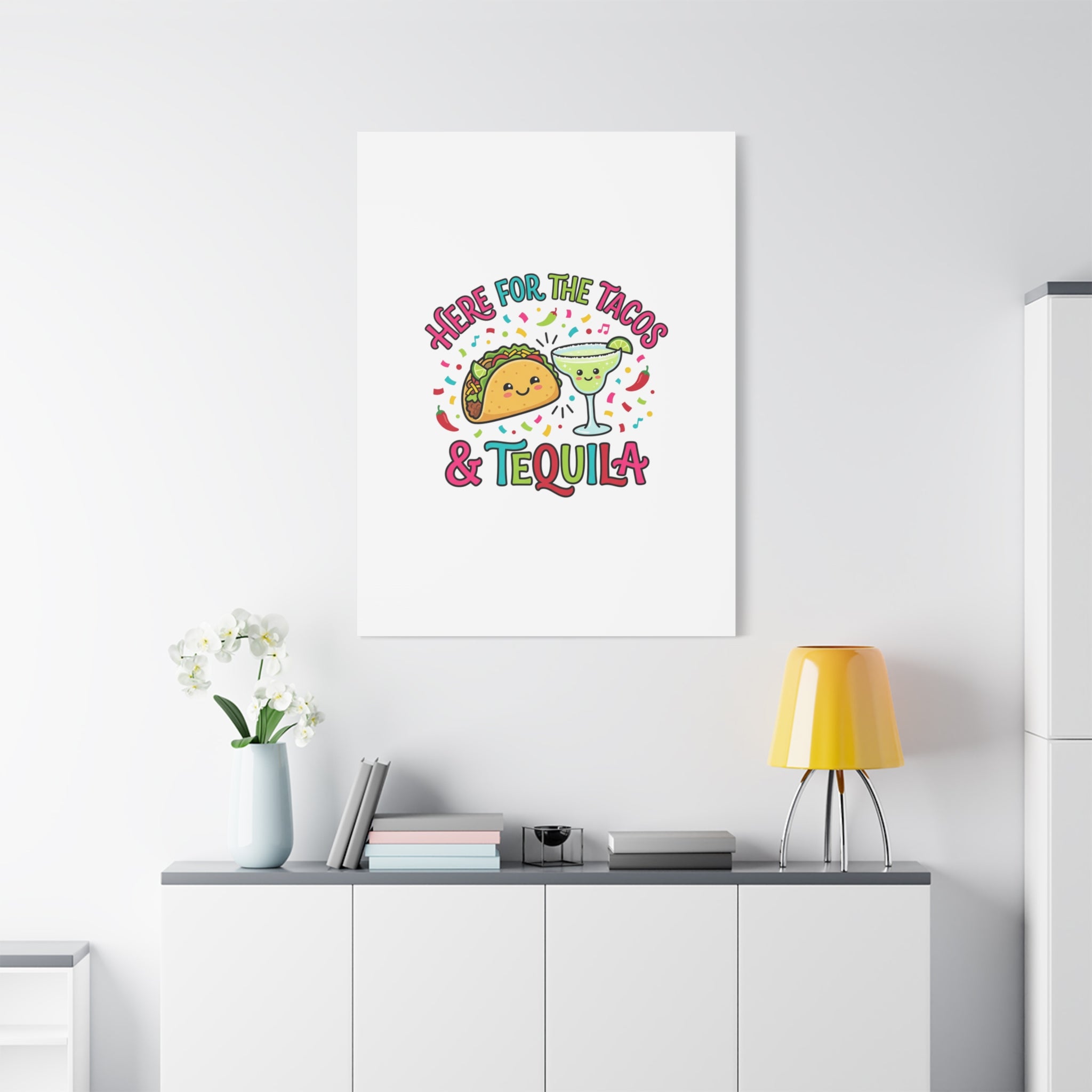 Here for the Tacos & Tequila Canvas | Cinco de Mayo fiesta decor