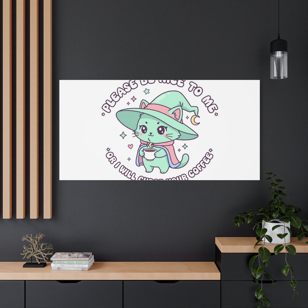 Please Be Nice To Me Canvas | Soft Threat kawaii menacing art