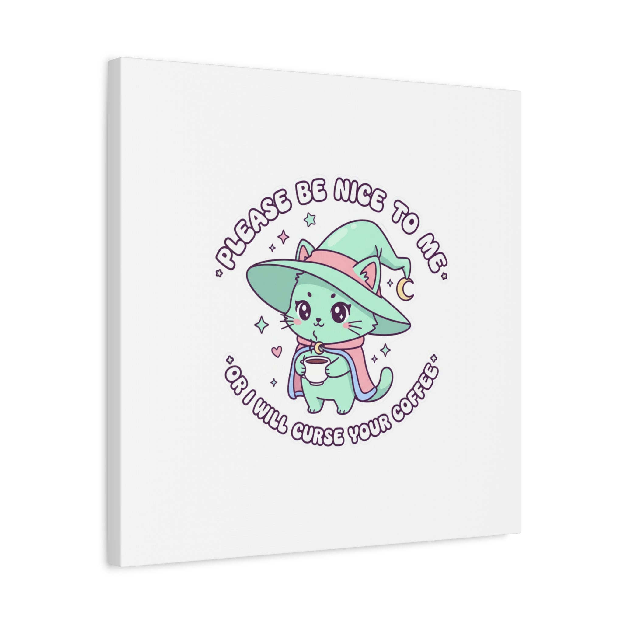 Please Be Nice To Me Canvas | Soft Threat kawaii menacing art