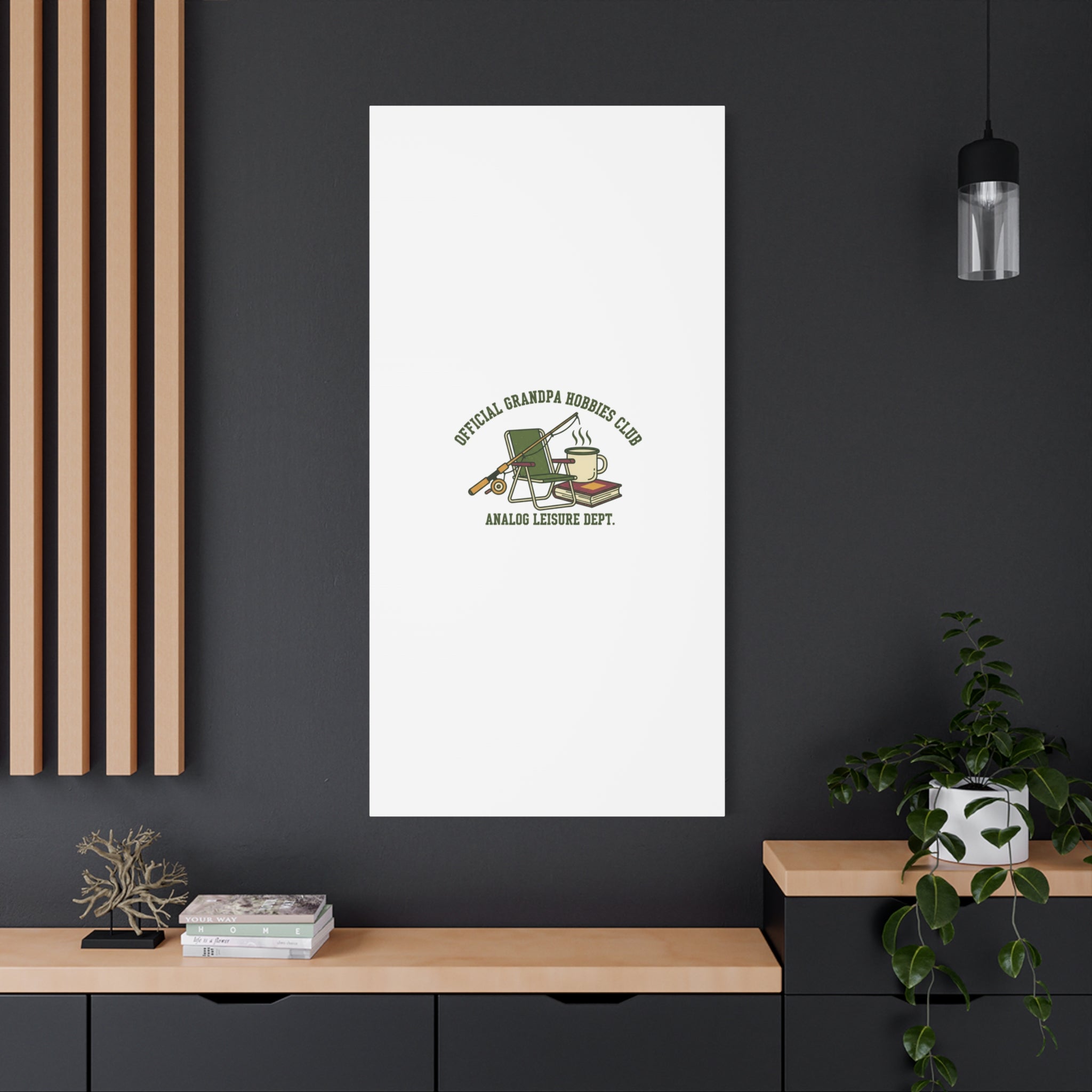Analog Leisure Dept. Fishing Graphic Canvas | Grandpa Core, Retro Wildlife