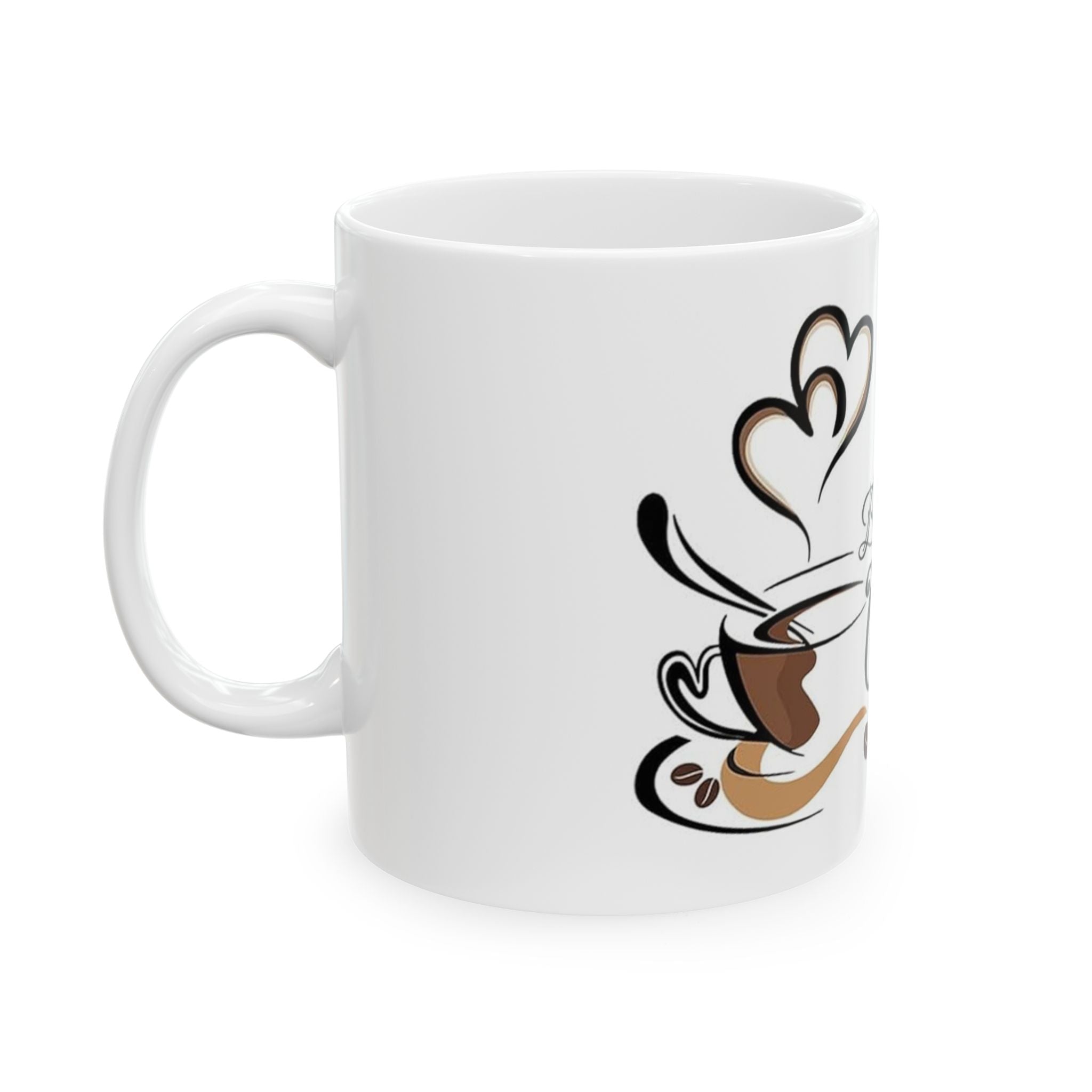 But First Coffee Ceramic Mug — 11oz & 15oz Morning Coffee Cup