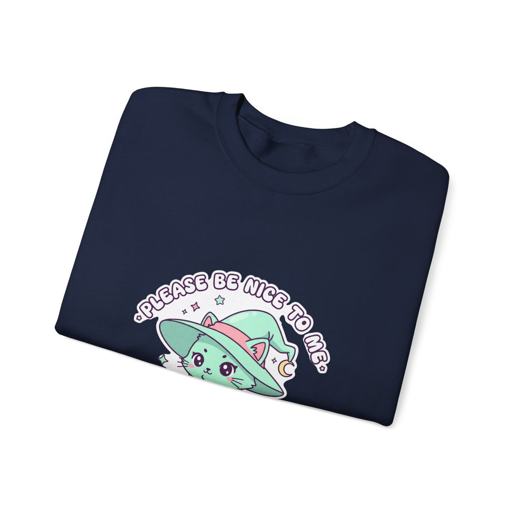 Please Be Nice To Me Sweatshirt | Soft Threat kawaii menacing pastel