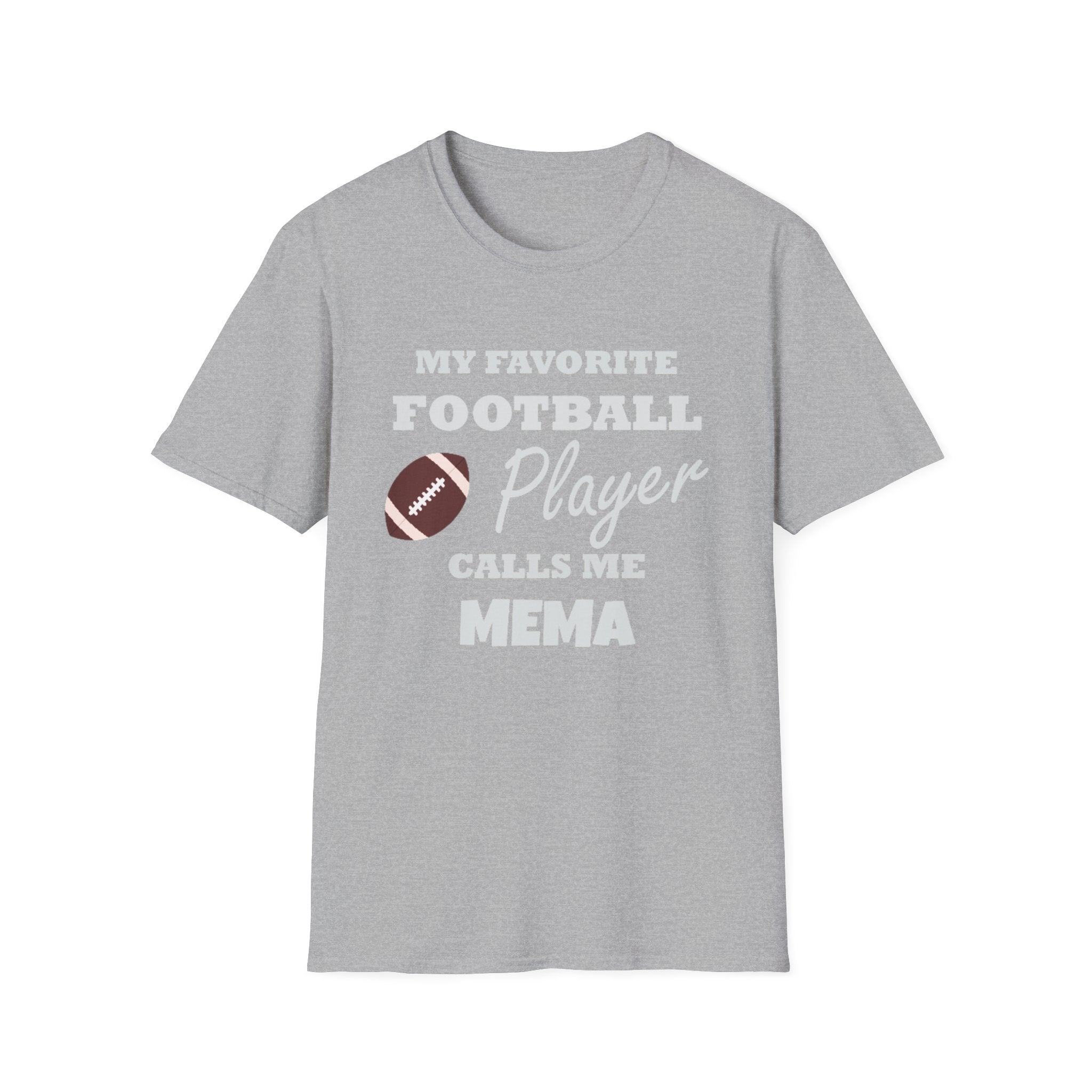My Favorite Football Player Calls Me Mema T-Shirt — Grandma Football Mom Gift