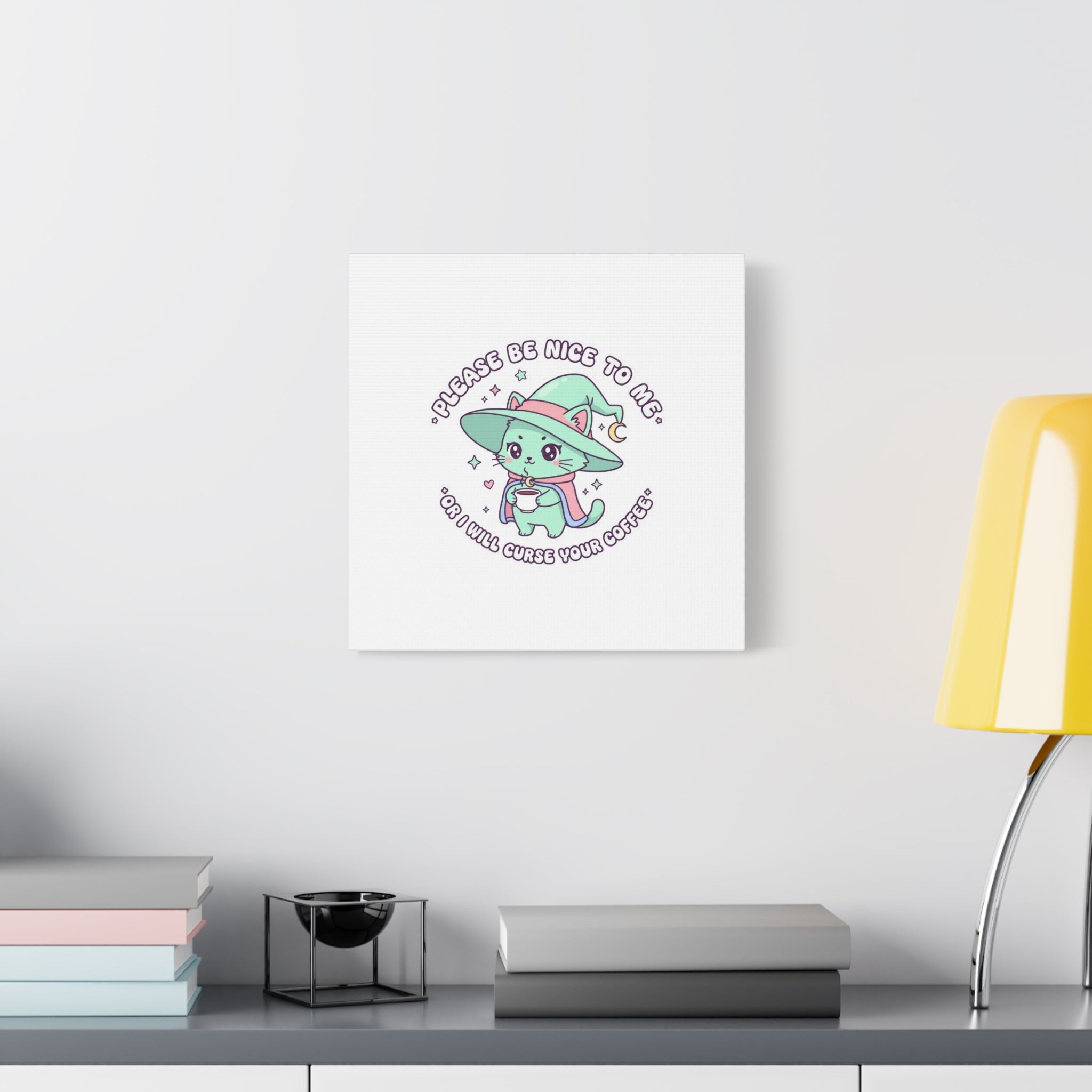 Please Be Nice To Me Canvas | Soft Threat kawaii menacing art