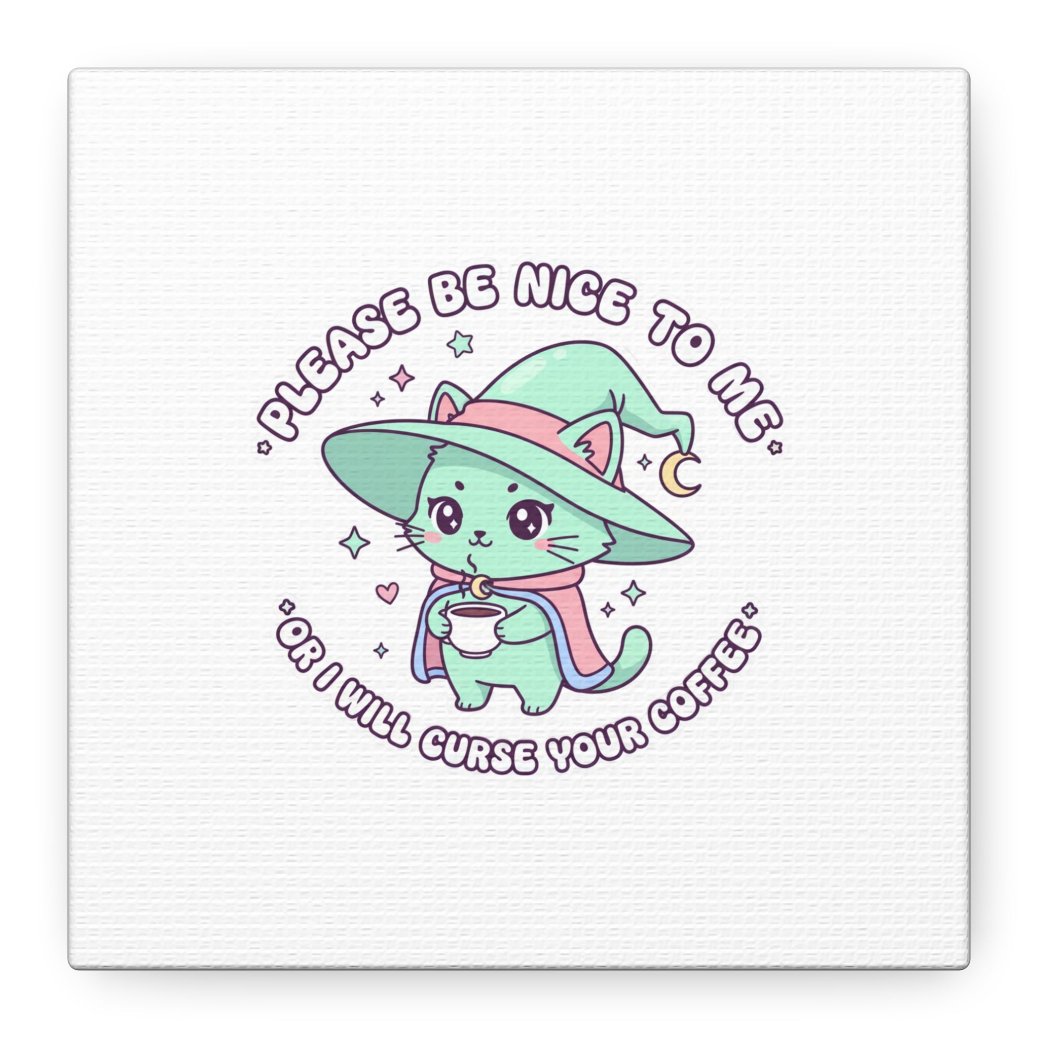 Please Be Nice To Me Canvas | Soft Threat kawaii menacing art