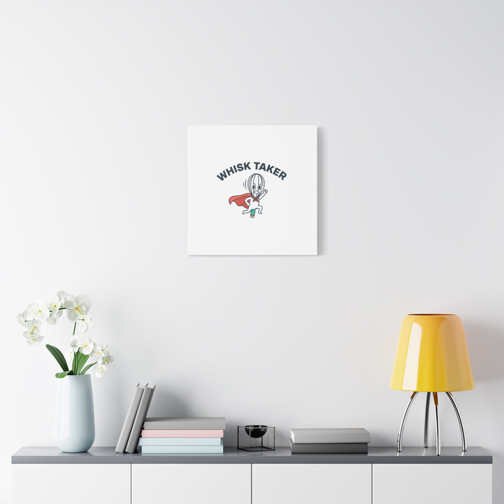 Whisk Taker Canvas, Stretched | Kitchen Pun Minimalism, cooking humor