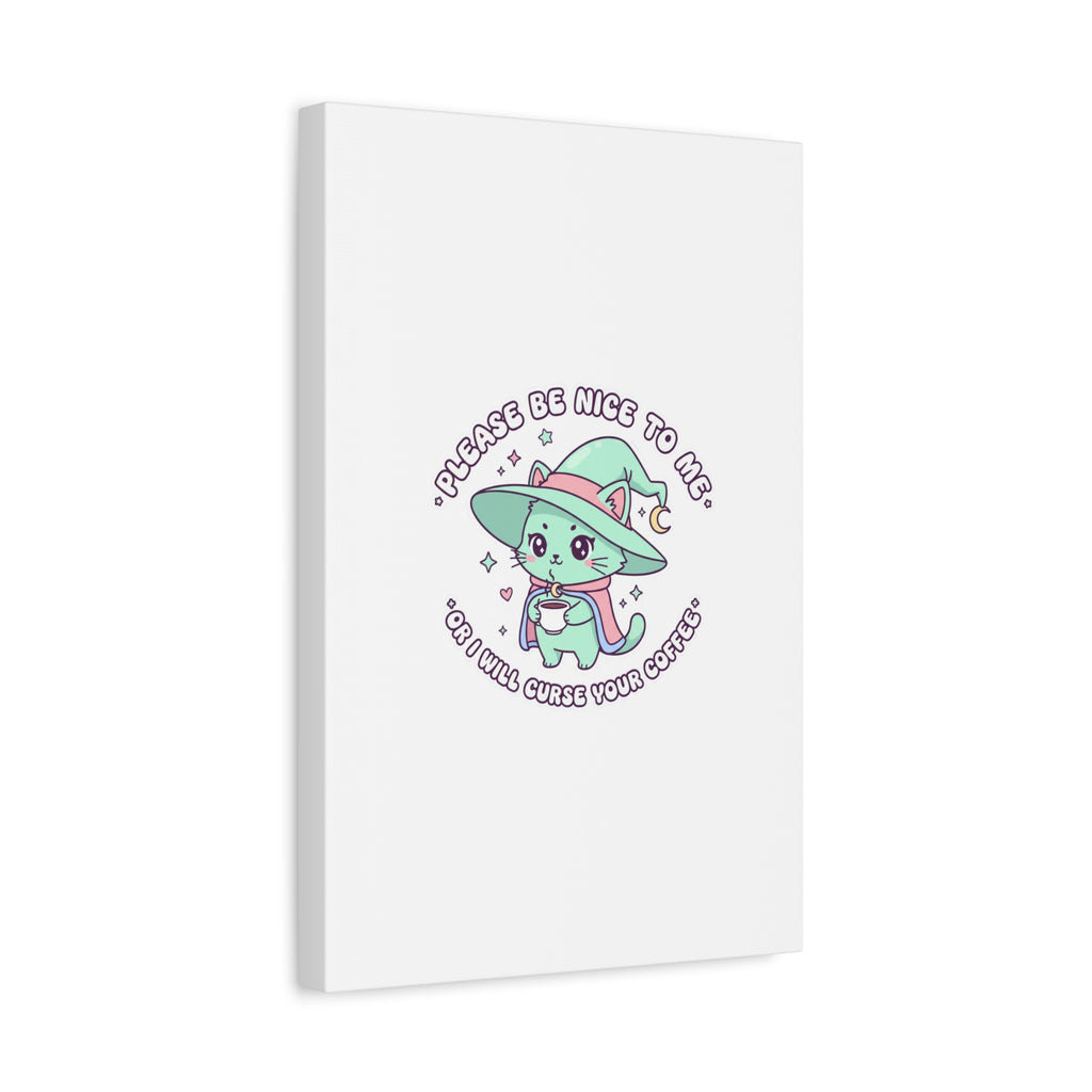Please Be Nice To Me Canvas | Soft Threat kawaii menacing art