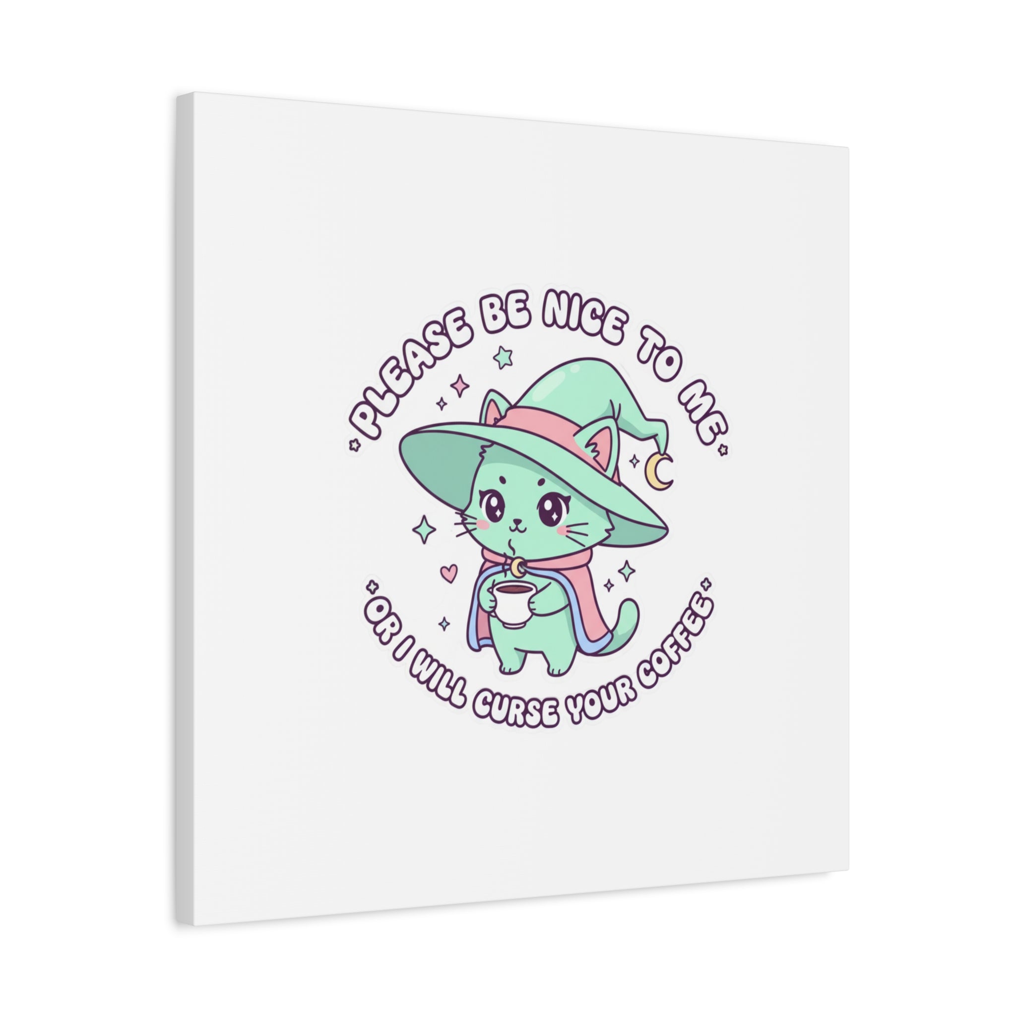 Please Be Nice To Me Canvas | Soft Threat kawaii menacing art