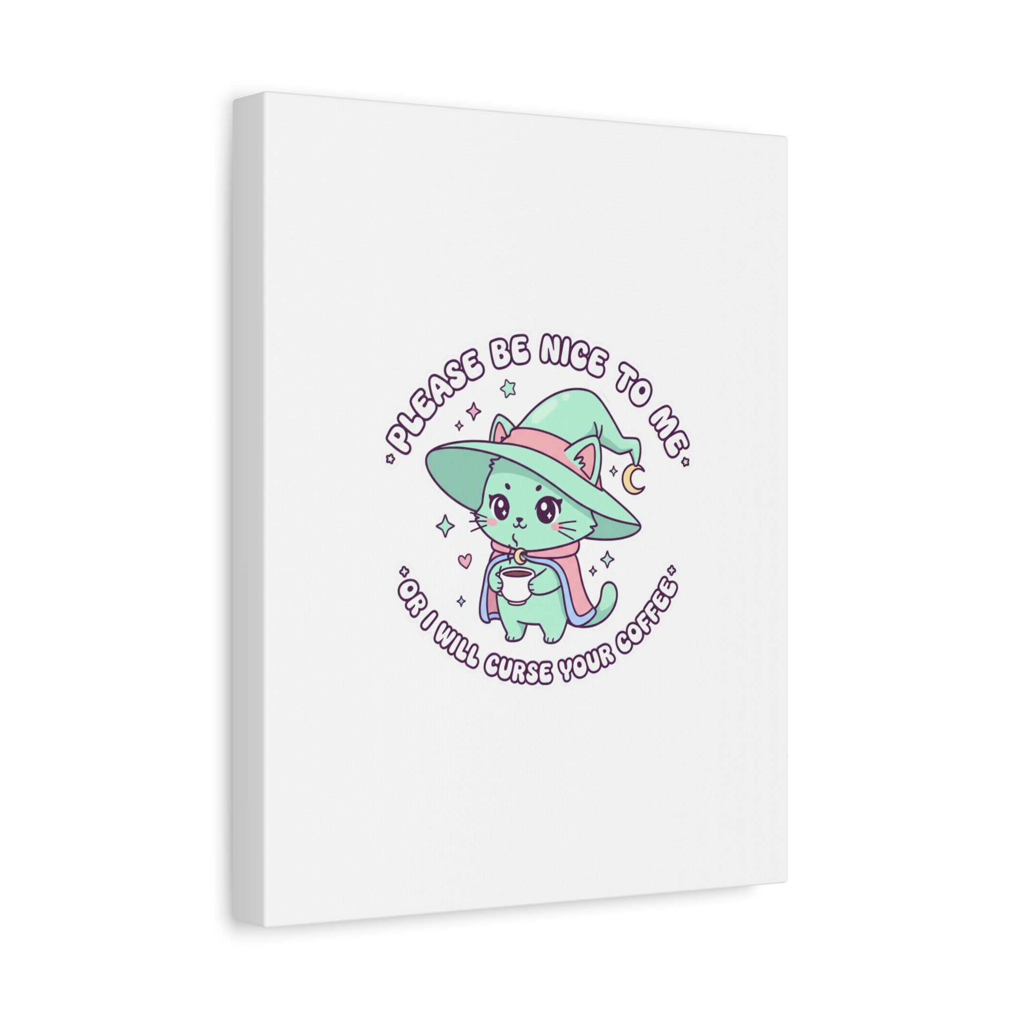 Please Be Nice To Me Canvas | Soft Threat kawaii menacing art