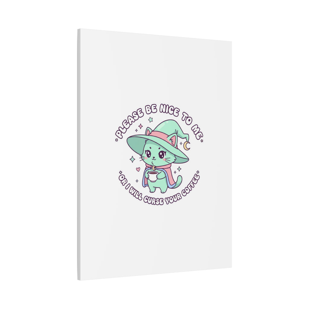 Please Be Nice To Me Canvas | Soft Threat kawaii menacing art