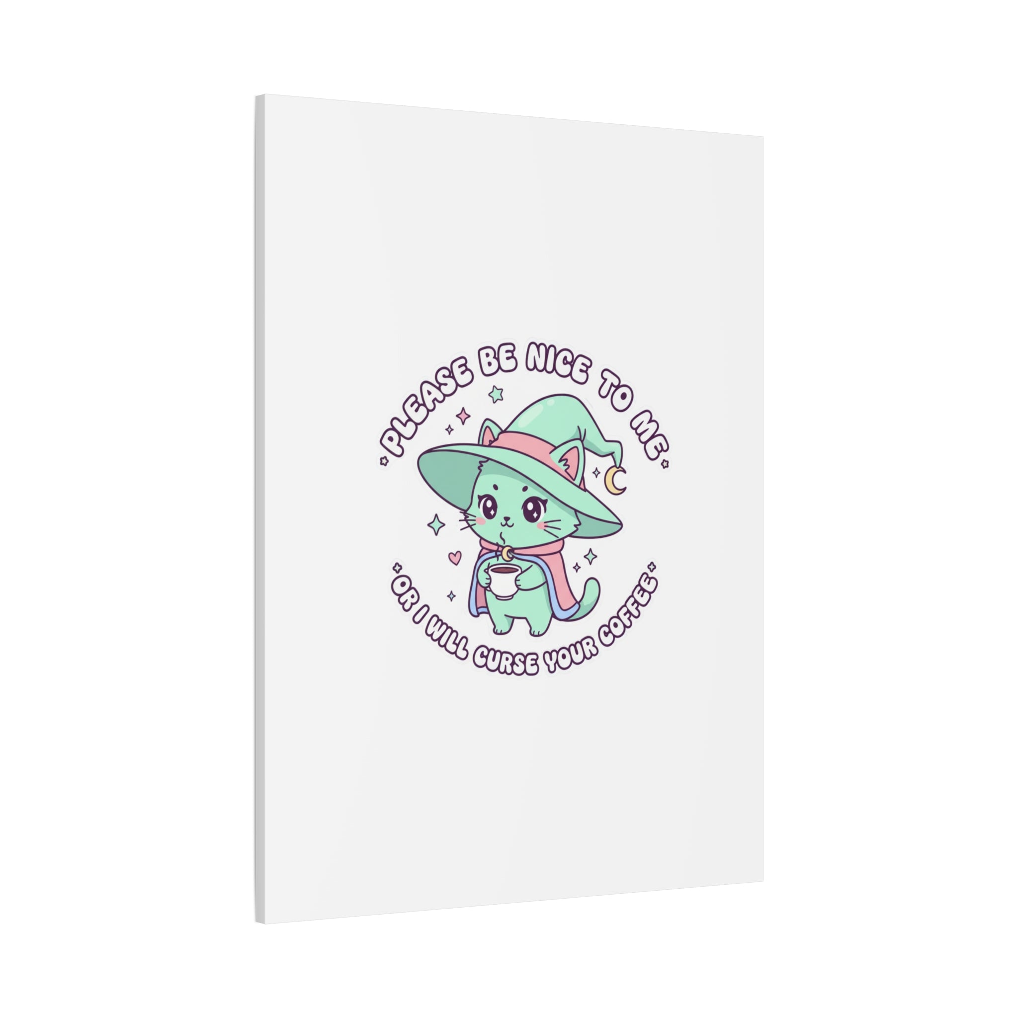 Please Be Nice To Me Canvas | Soft Threat kawaii menacing art