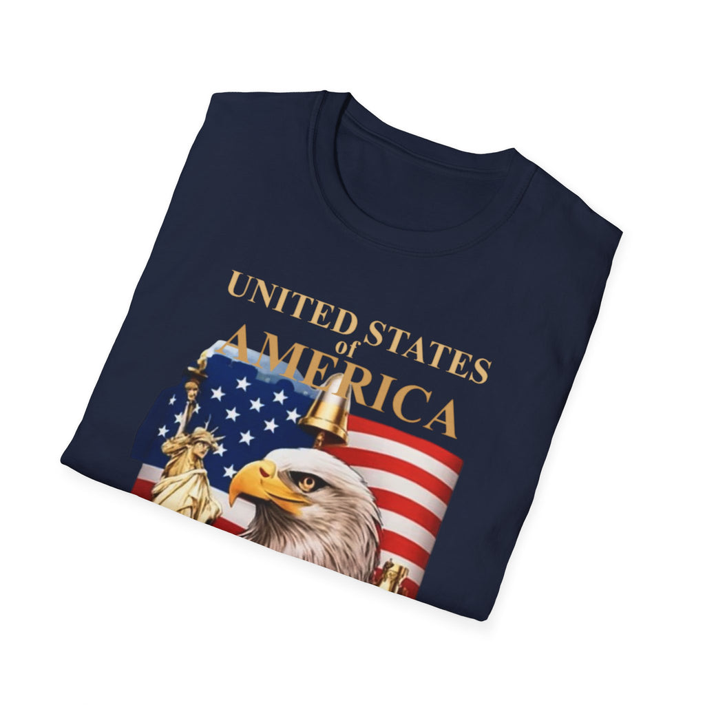 America 250th Anniversary T-Shirt – Bald Eagle, Flag & Liberty Icons (1776–2026)