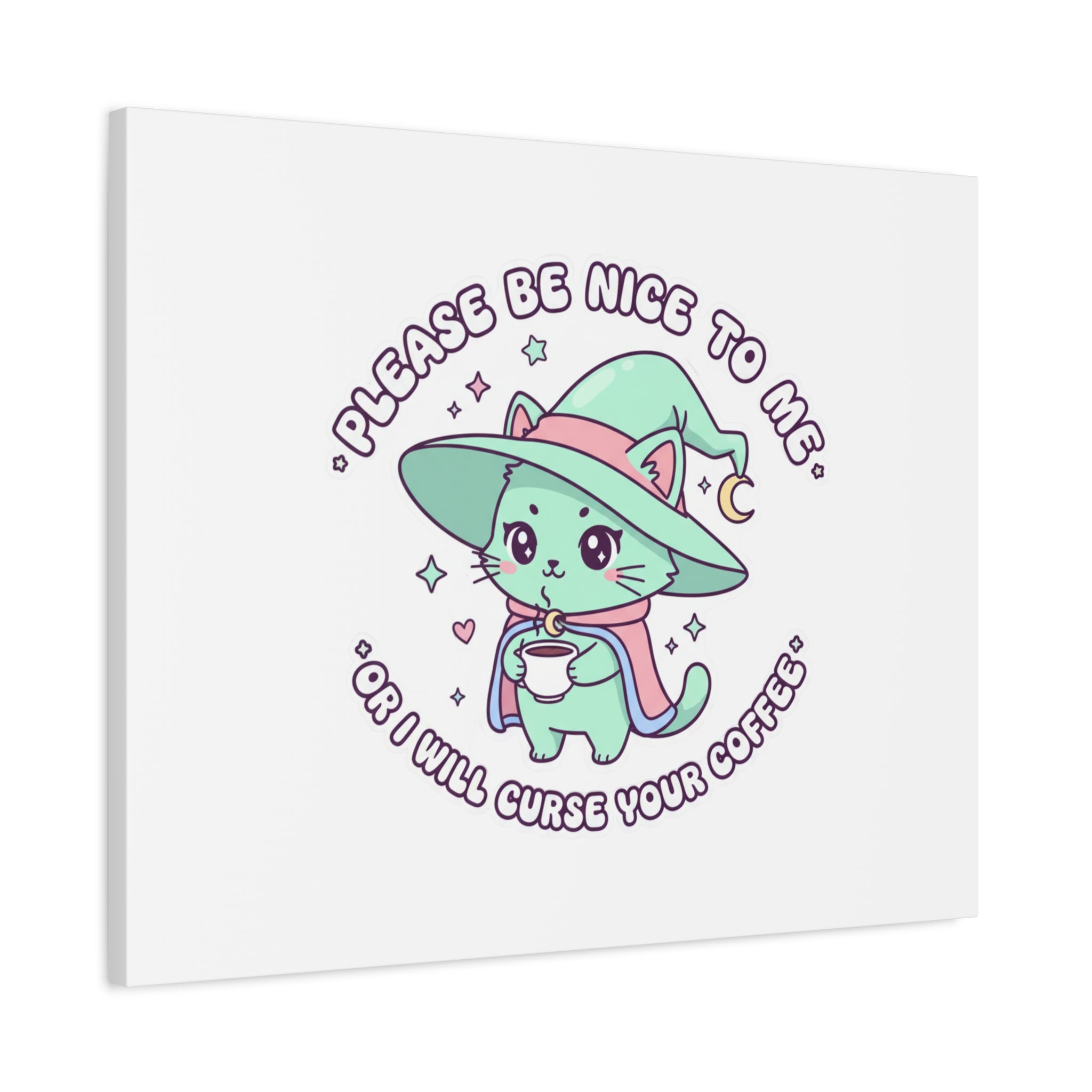 Please Be Nice To Me Canvas | Soft Threat kawaii menacing art