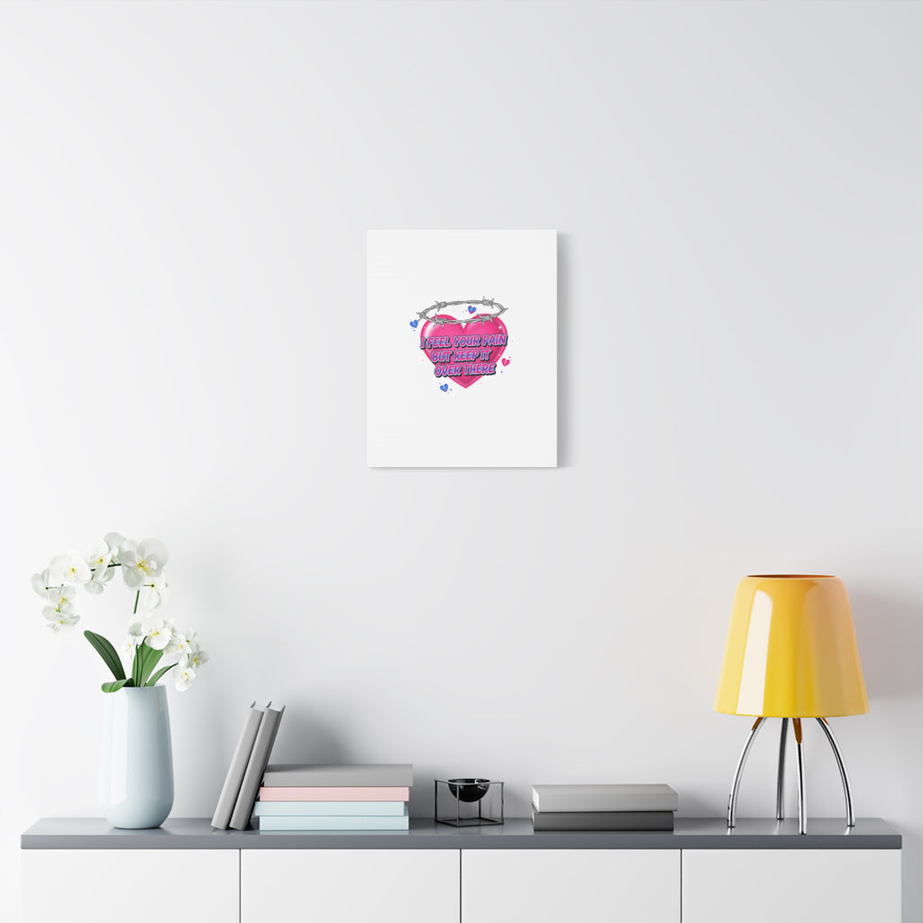 Snarky Neon Heart Airbrush Canvas | Softcore Hater, Y2K nostalgia