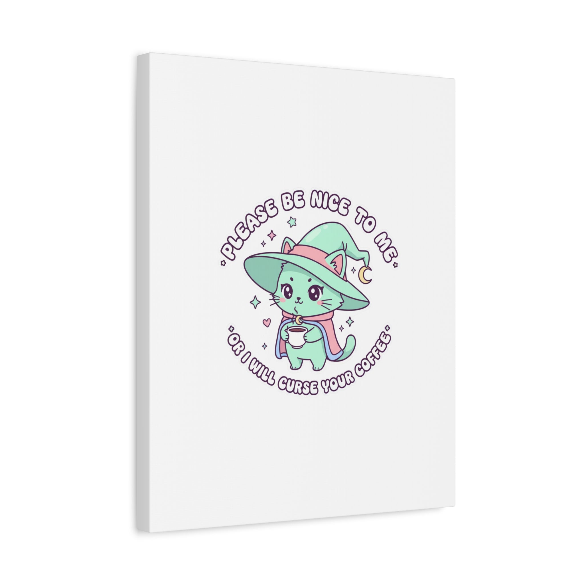 Please Be Nice To Me Canvas | Soft Threat kawaii menacing art