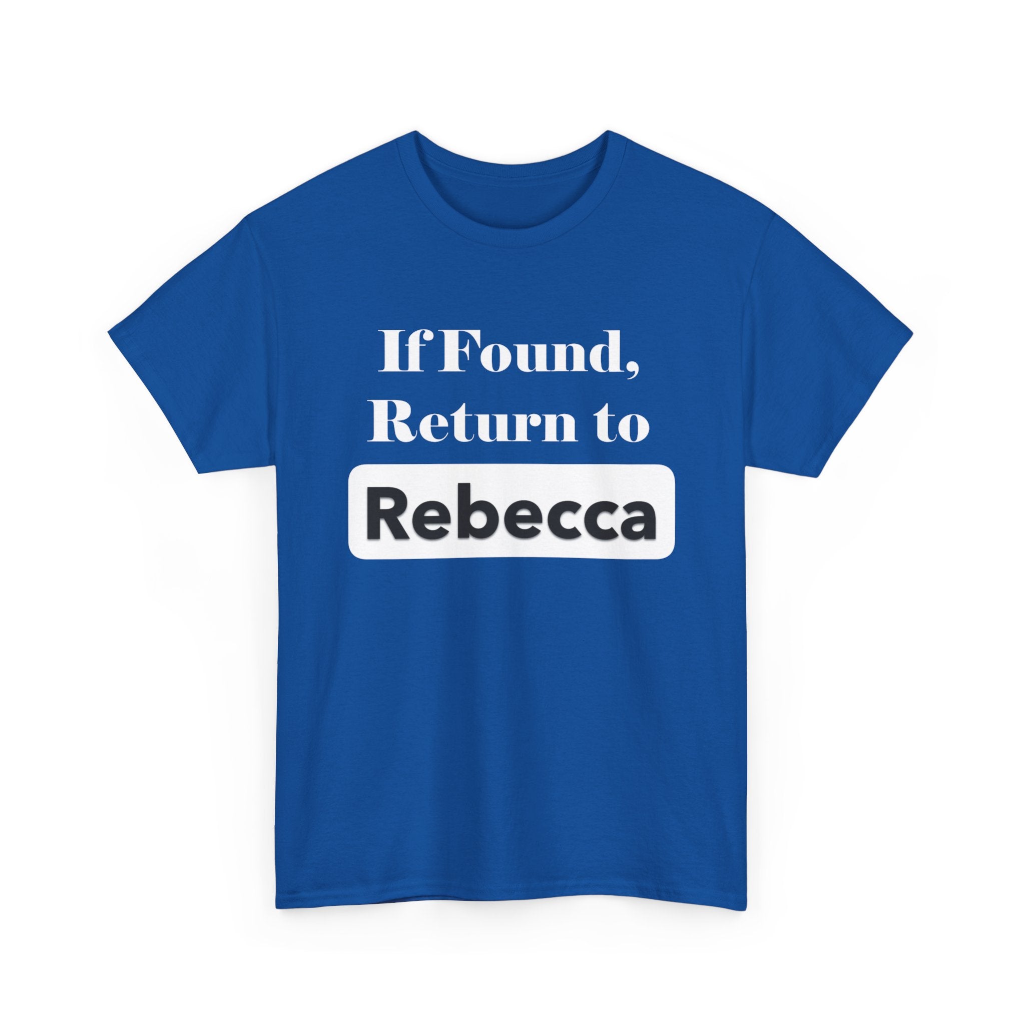 Rebecca Name Tee — Personalized Minimalist White T‑Shirt