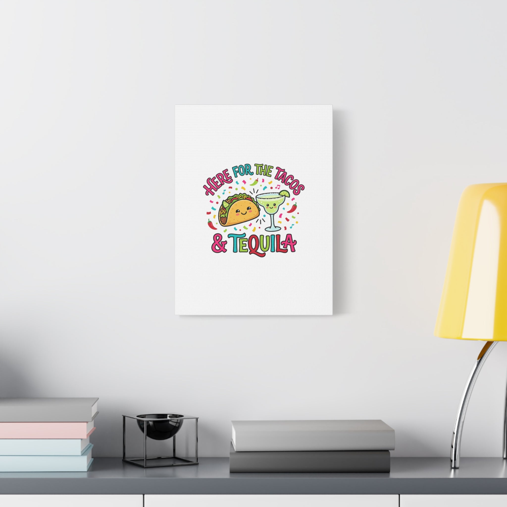 Here for the Tacos & Tequila Canvas | Cinco de Mayo fiesta decor