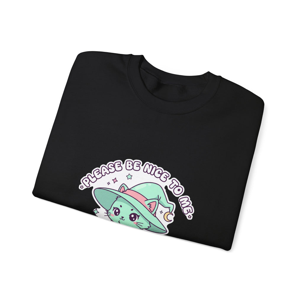 Please Be Nice To Me Sweatshirt | Soft Threat kawaii menacing pastel