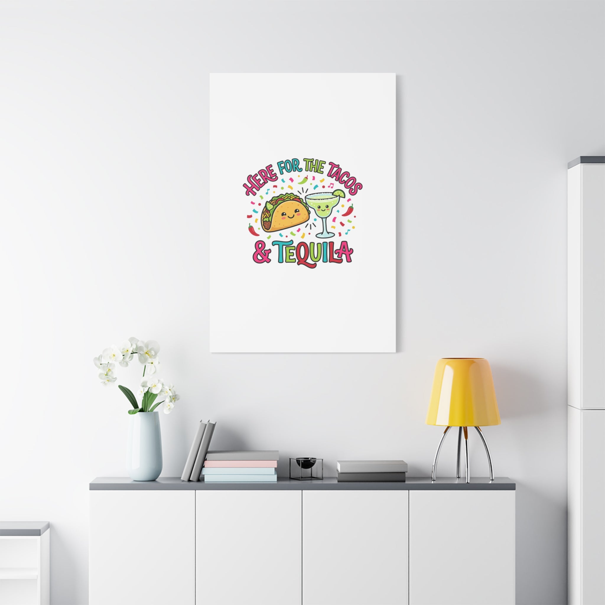 Here for the Tacos & Tequila Canvas | Cinco de Mayo fiesta decor