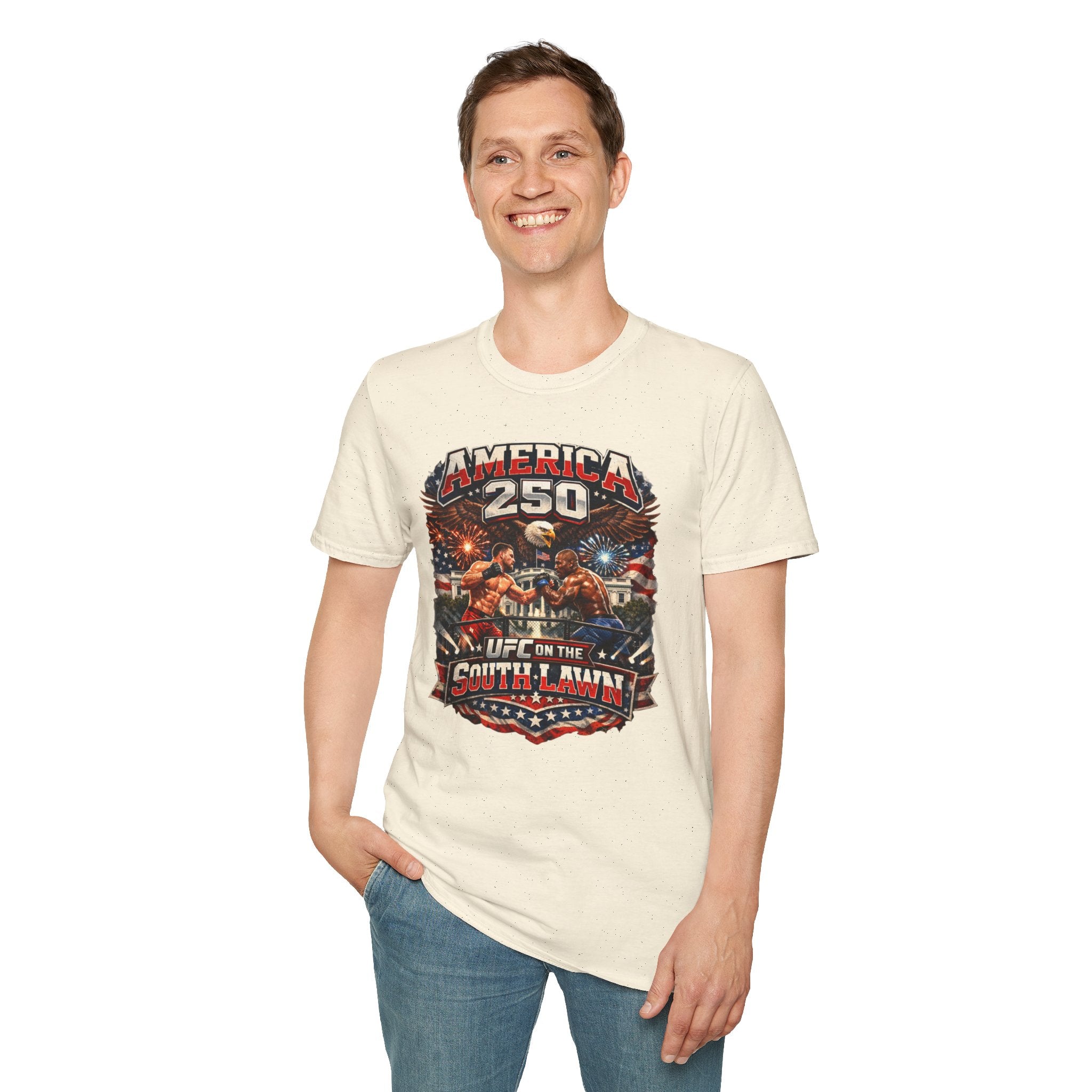 T-Shirt — America 250 Patriotic UFC Fireworks Design