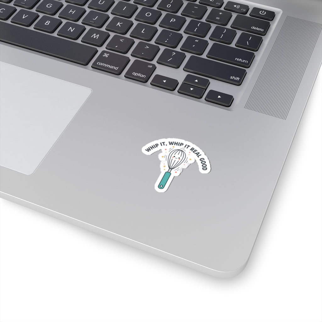 Whip It, Whip It Real Good Sticker | Kitchen Pun Minimalist, Cooking Humor