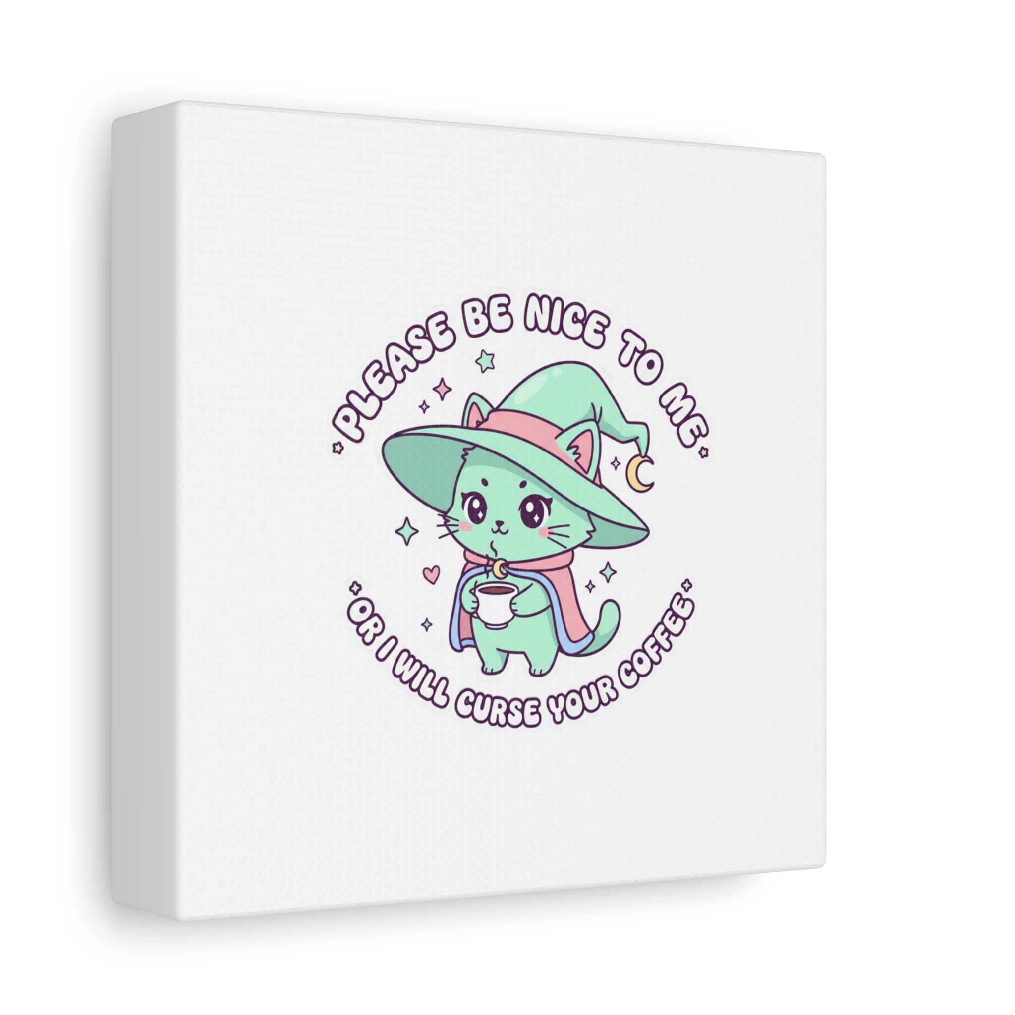 Please Be Nice To Me Canvas | Soft Threat kawaii menacing art