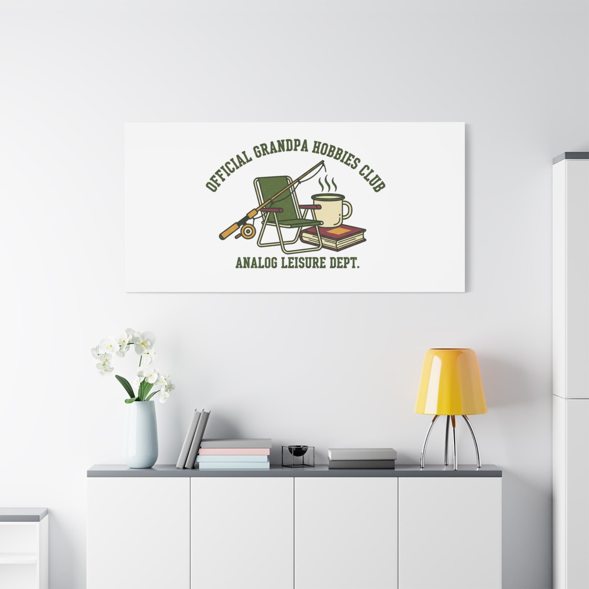 Analog Leisure Dept. Fishing Graphic Canvas | Grandpa Core, Retro Wildlife