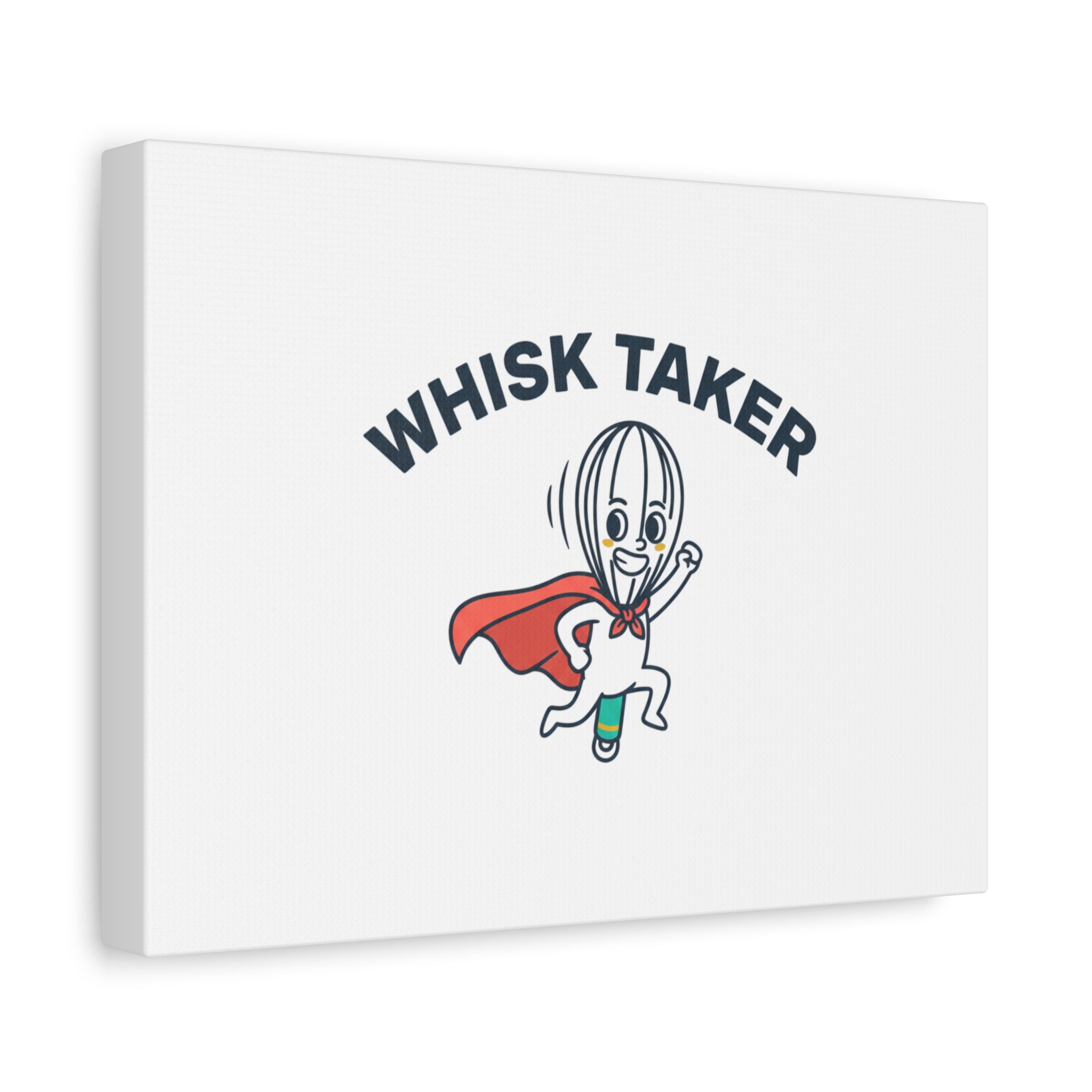 Whisk Taker Canvas, Stretched | Kitchen Pun Minimalism, cooking humor
