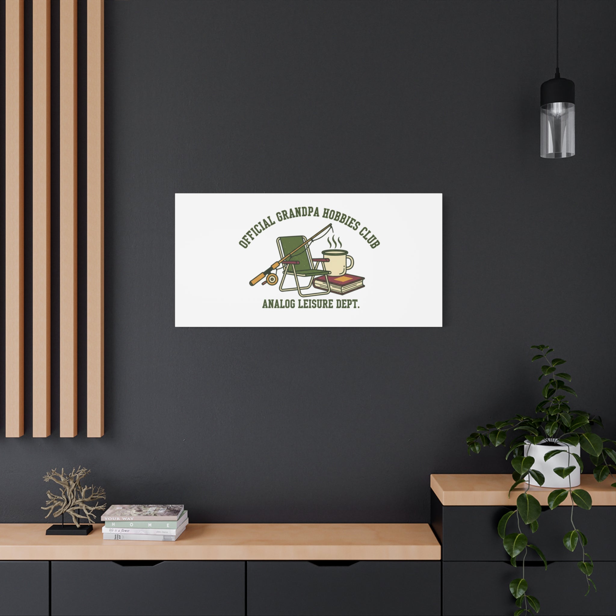 Analog Leisure Dept. Fishing Graphic Canvas | Grandpa Core, Retro Wildlife
