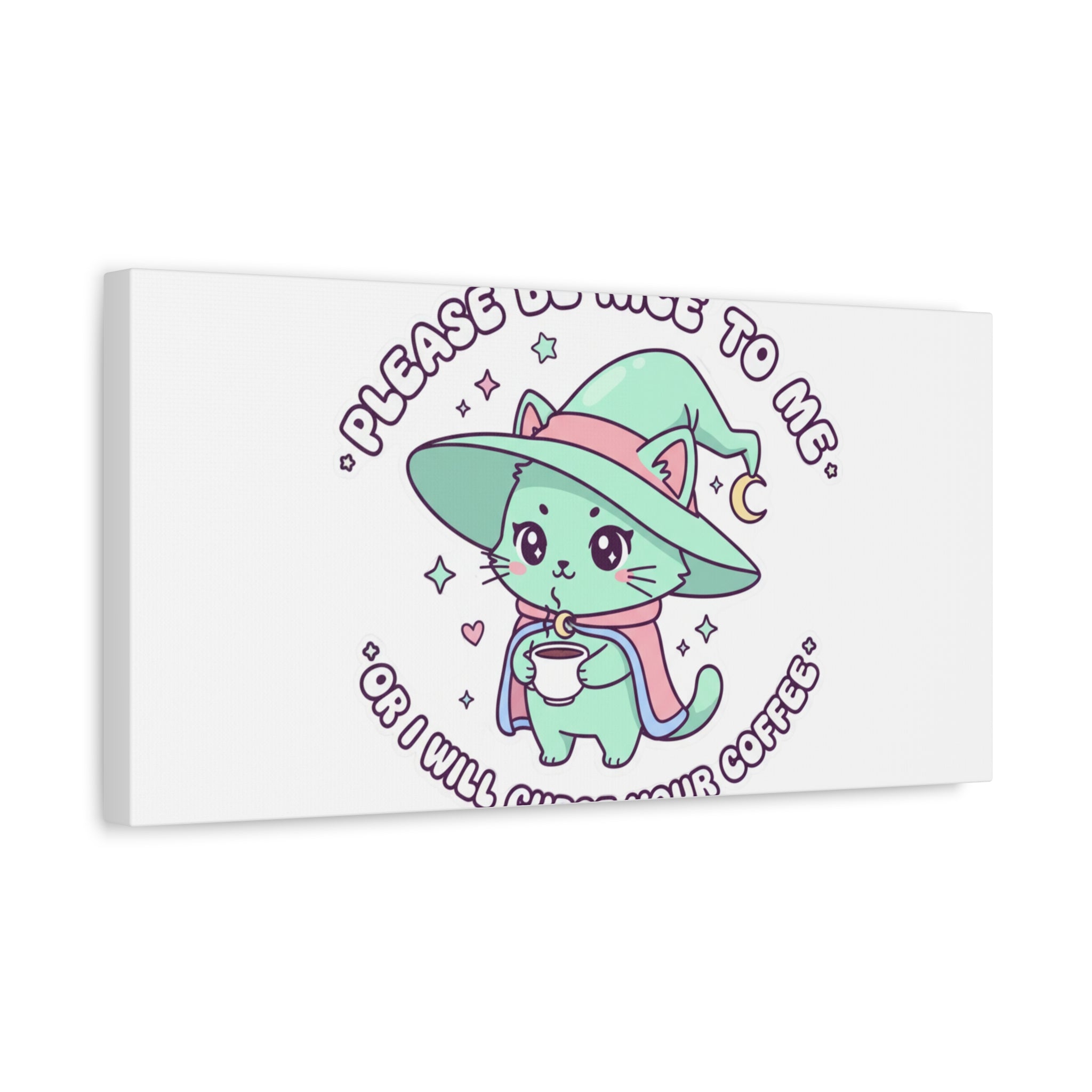 Please Be Nice To Me Canvas | Soft Threat kawaii menacing art