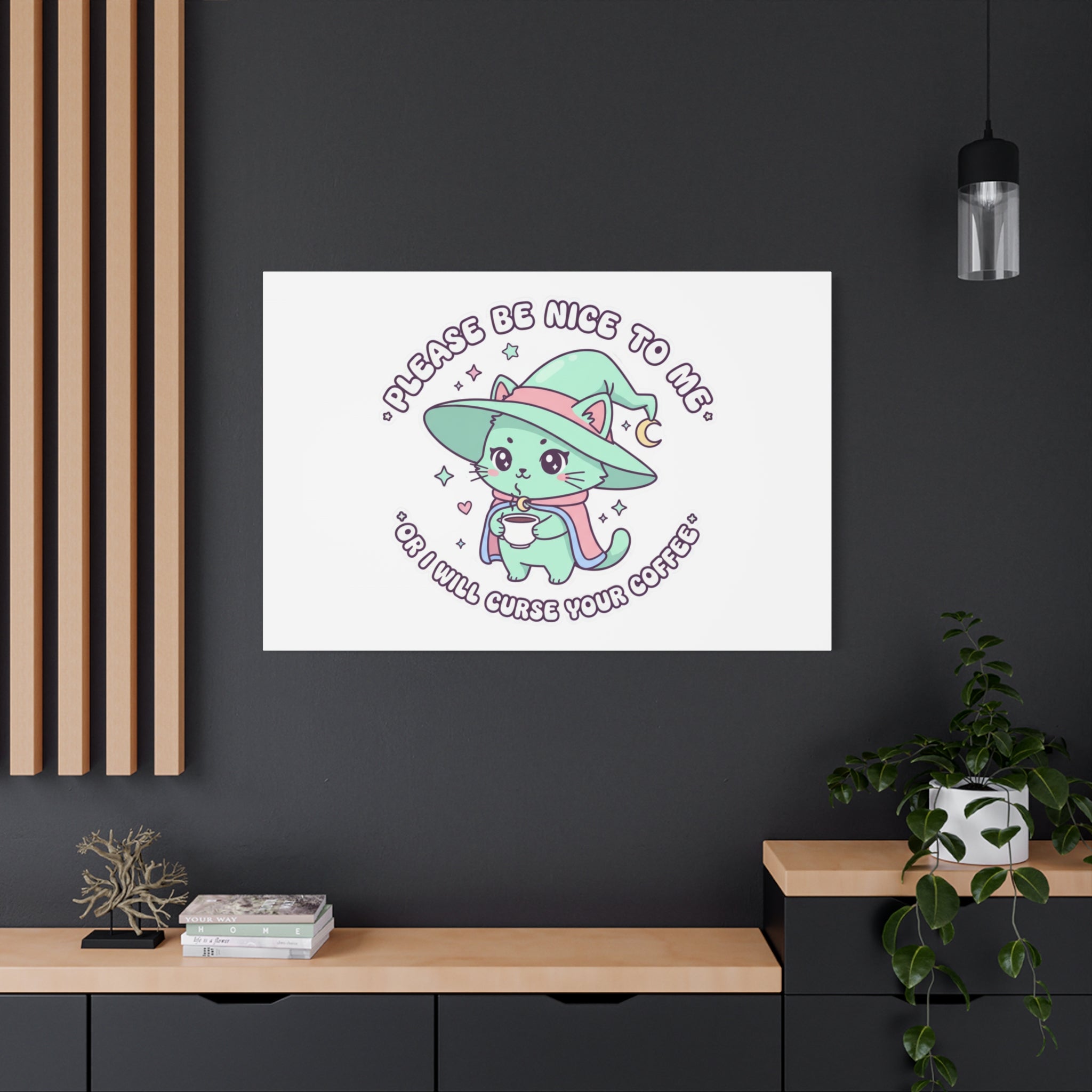 Please Be Nice To Me Canvas | Soft Threat kawaii menacing art