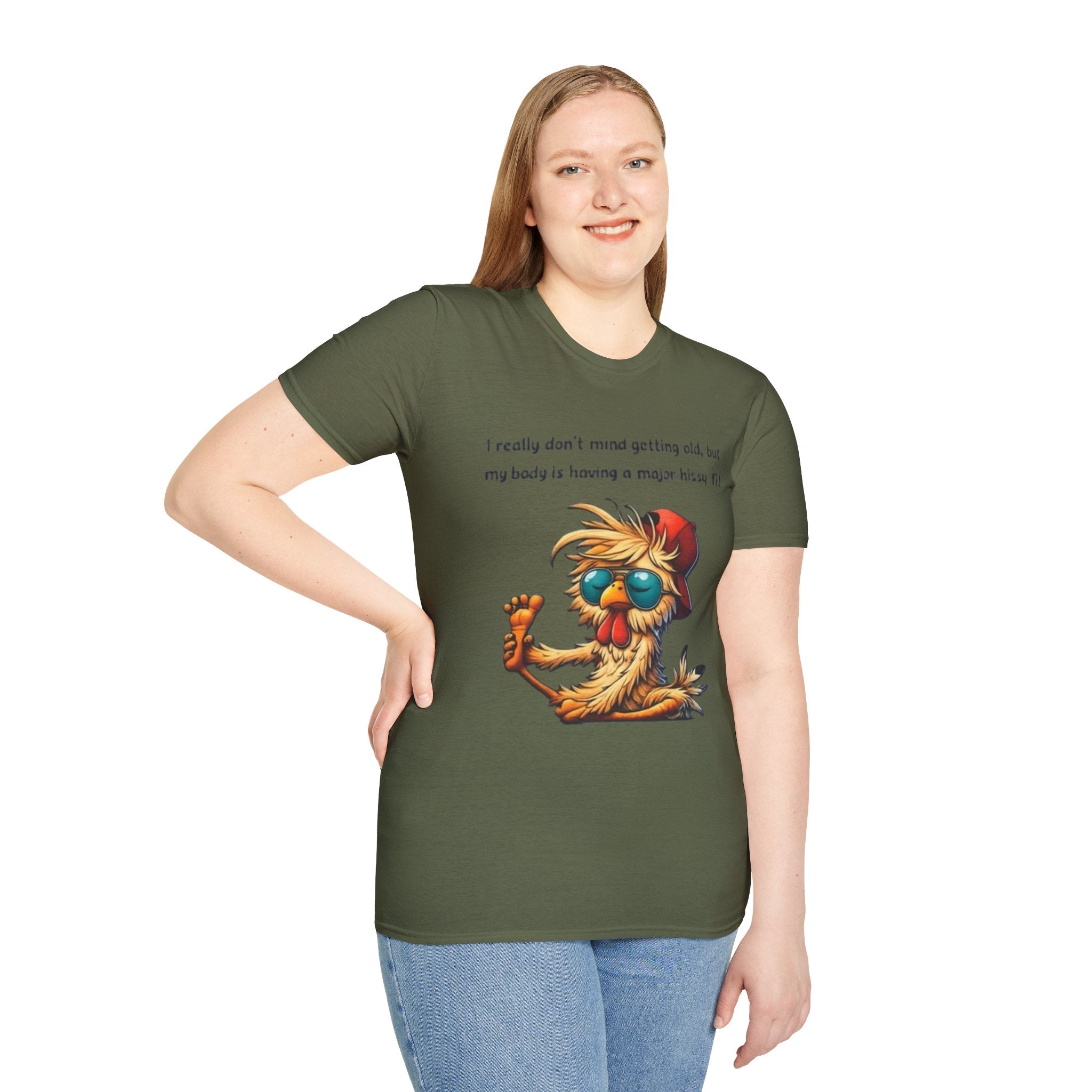 Funny Retirement T-Shirt — "I Really Don't Mind Getting Old, My Body Is Having a Major Hissy Fit"