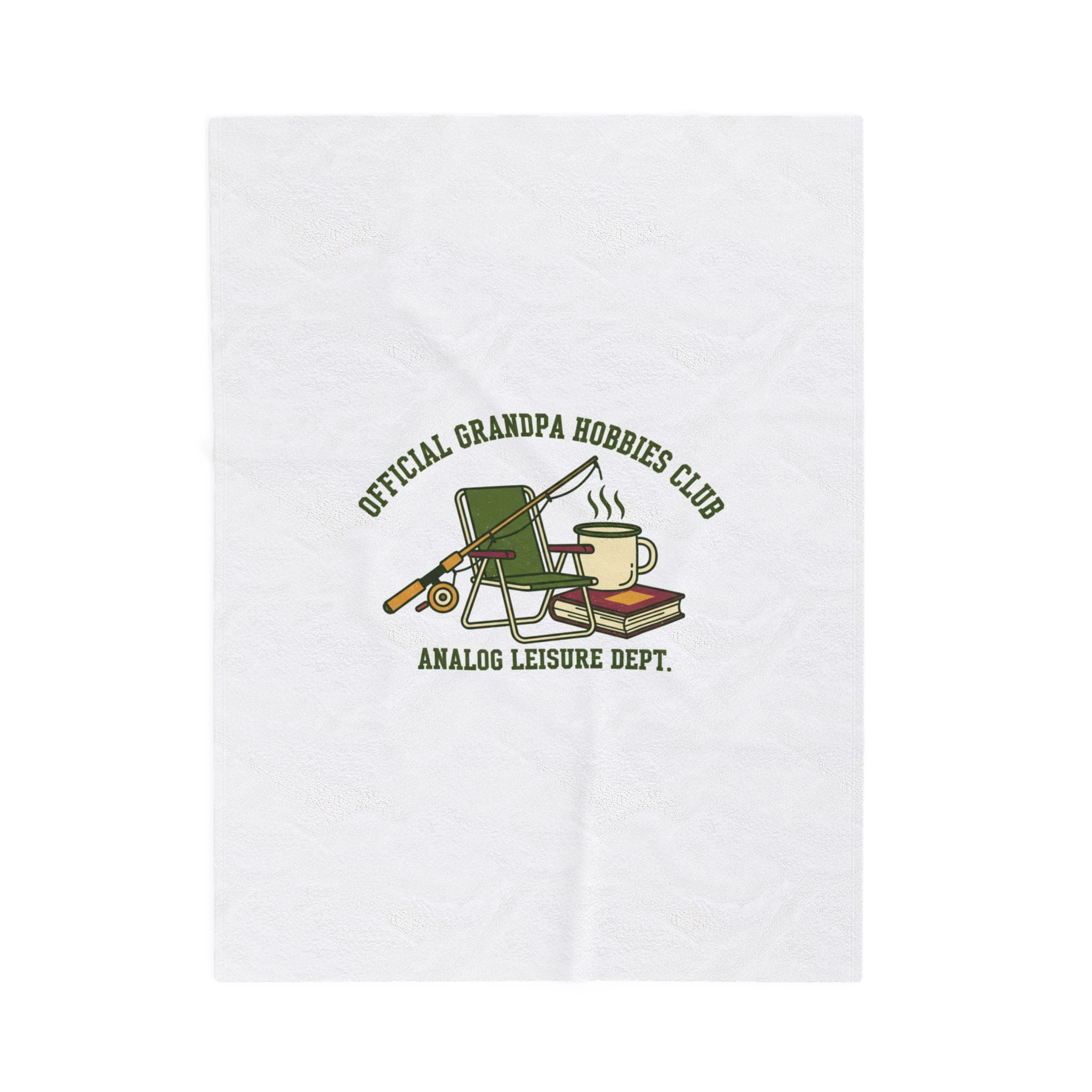 Analog Leisure 'Official Grandpa Hobbies Club' Velveteen Blanket | retro wildlife, country core