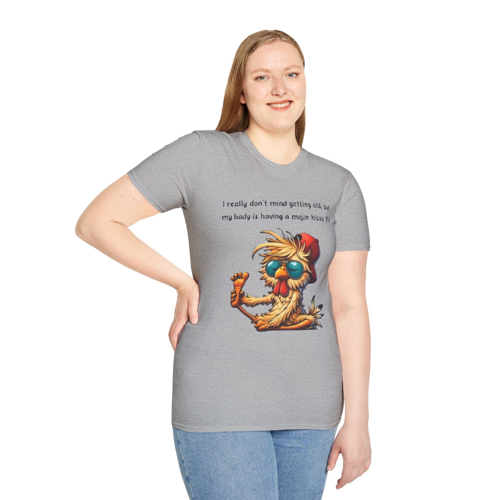 Funny Retirement T-Shirt — "I Really Don't Mind Getting Old, My Body Is Having a Major Hissy Fit"
