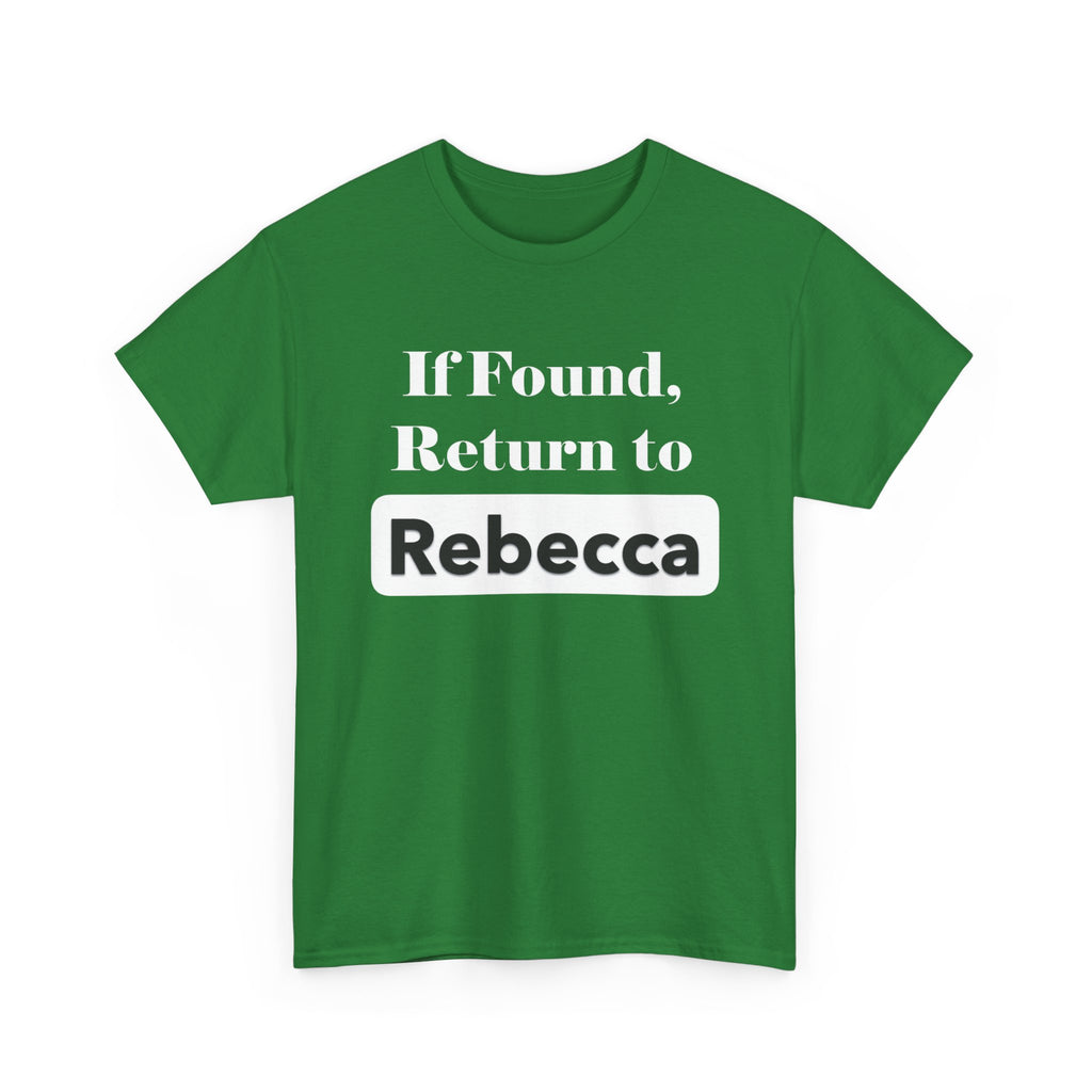 Rebecca Name Tee — Personalized Minimalist White T‑Shirt