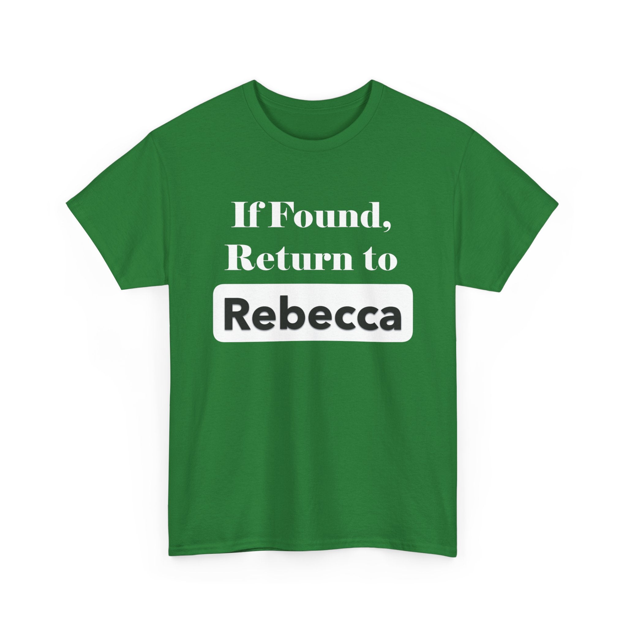 Rebecca Name Tee — Personalized Minimalist White T‑Shirt