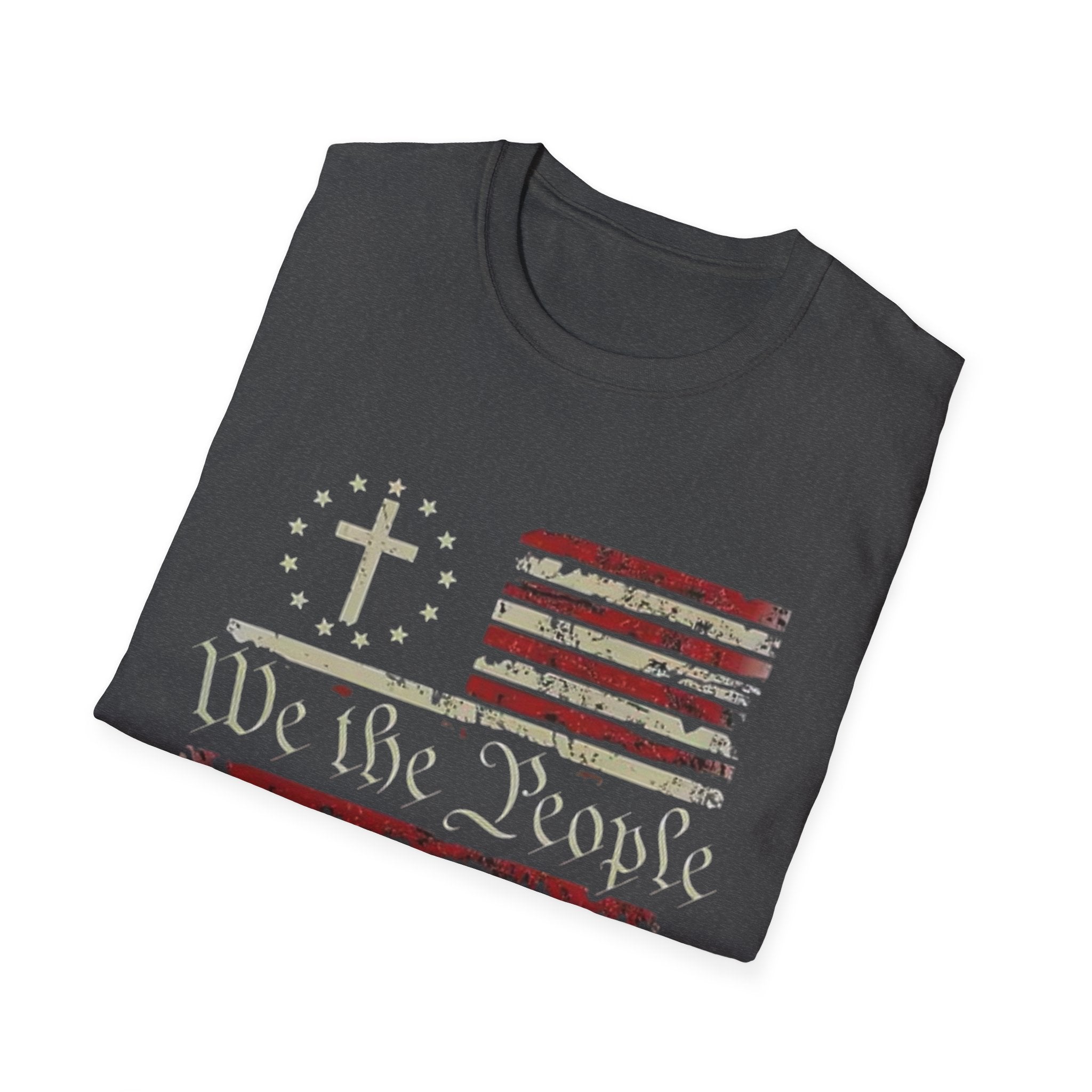 We The People Trust Jesus T-Shirt — Patriotic Christian Flag Tee