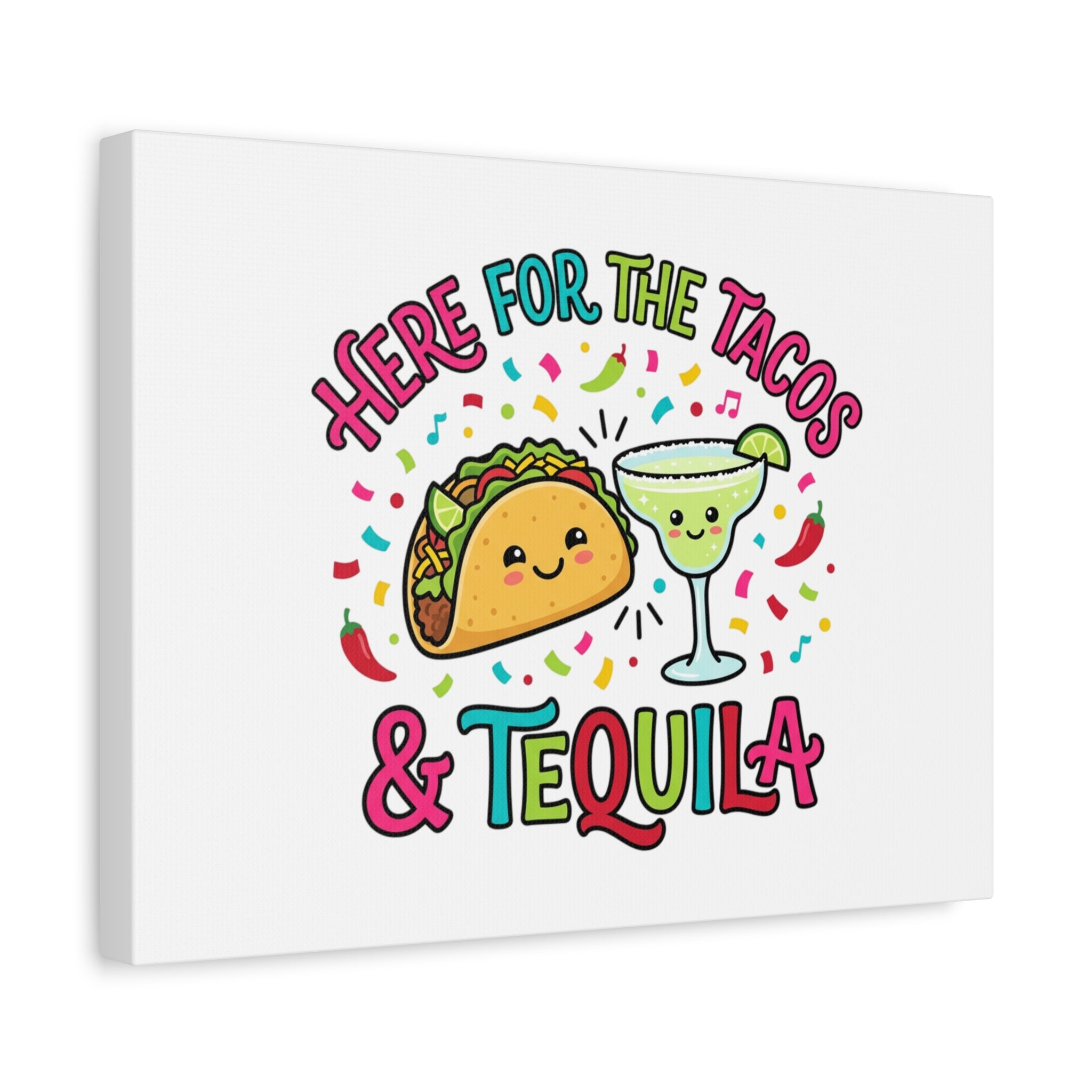 Here for the Tacos & Tequila Canvas | Cinco de Mayo fiesta decor