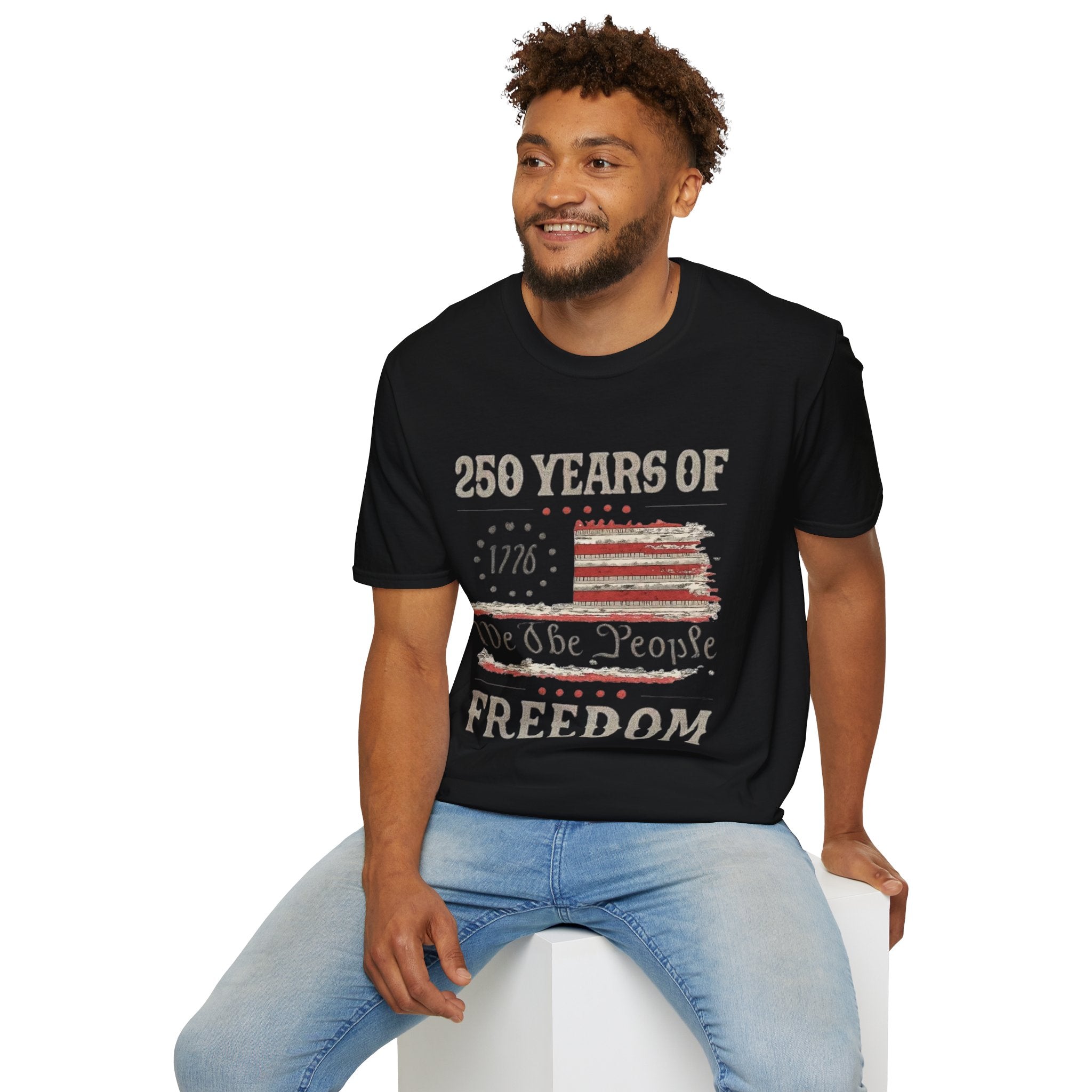 Freedom 250th Anniversary T-Shirt – "250 Years of Freedom" 1776 We the People Patriotic Tee