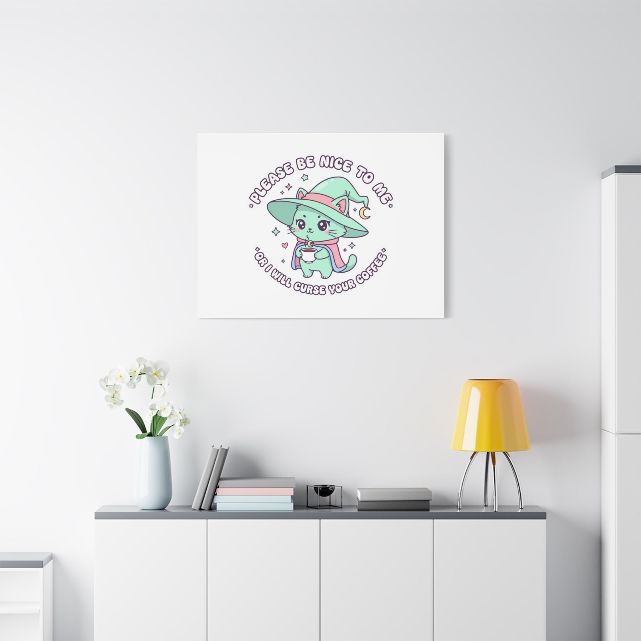Please Be Nice To Me Canvas | Soft Threat kawaii menacing art