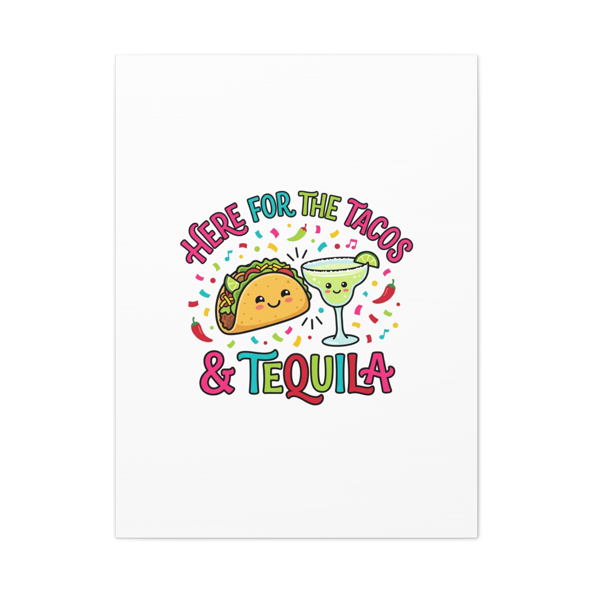 Here for the Tacos & Tequila Canvas | Cinco de Mayo fiesta decor