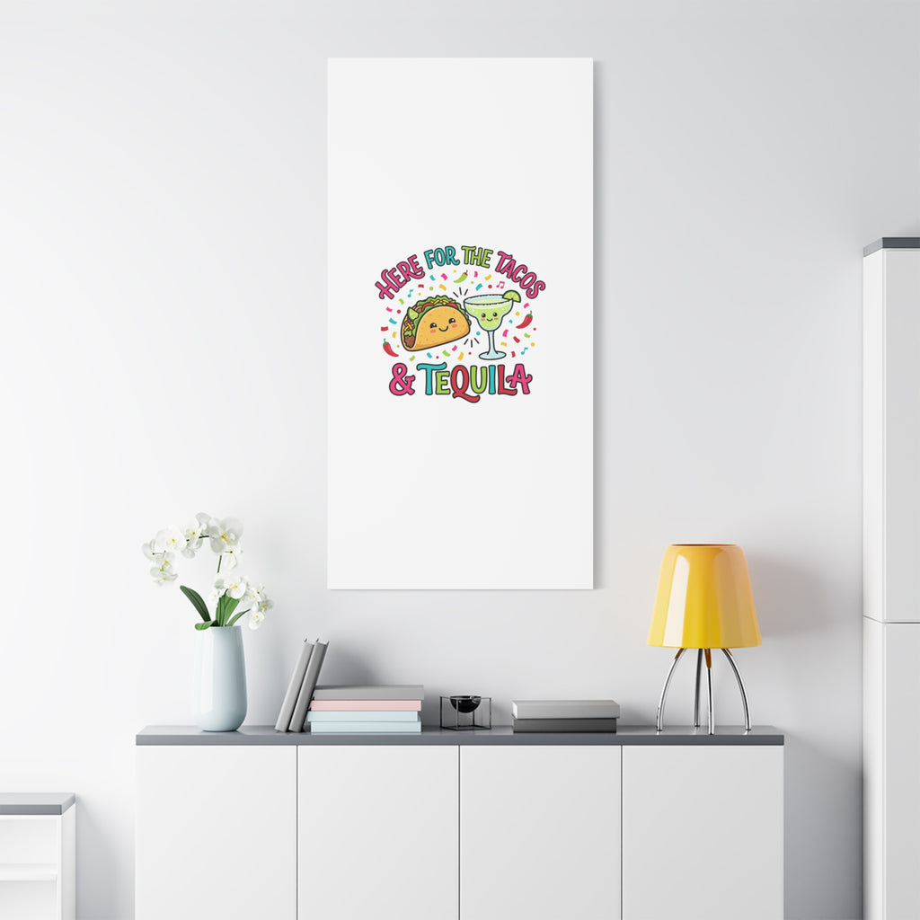 Here for the Tacos & Tequila Canvas | Cinco de Mayo fiesta decor