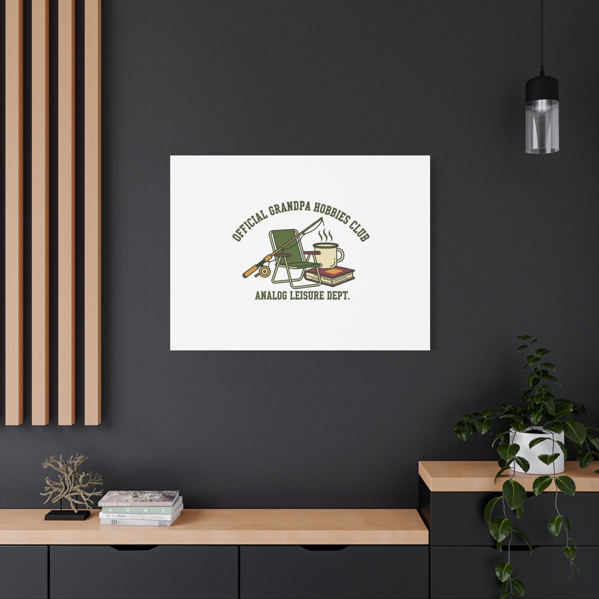 Analog Leisure Dept. Fishing Graphic Canvas | Grandpa Core, Retro Wildlife