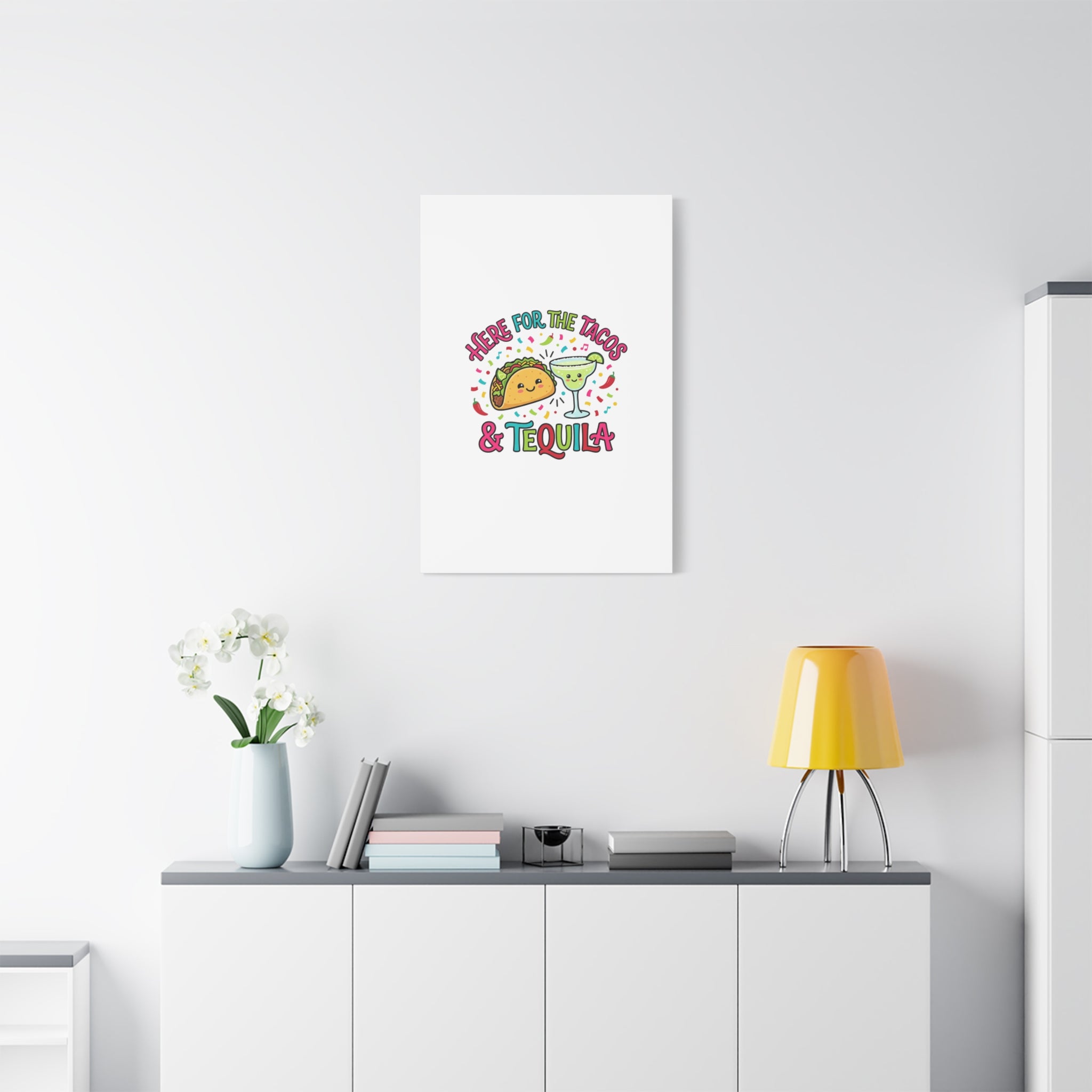 Here for the Tacos & Tequila Canvas | Cinco de Mayo fiesta decor