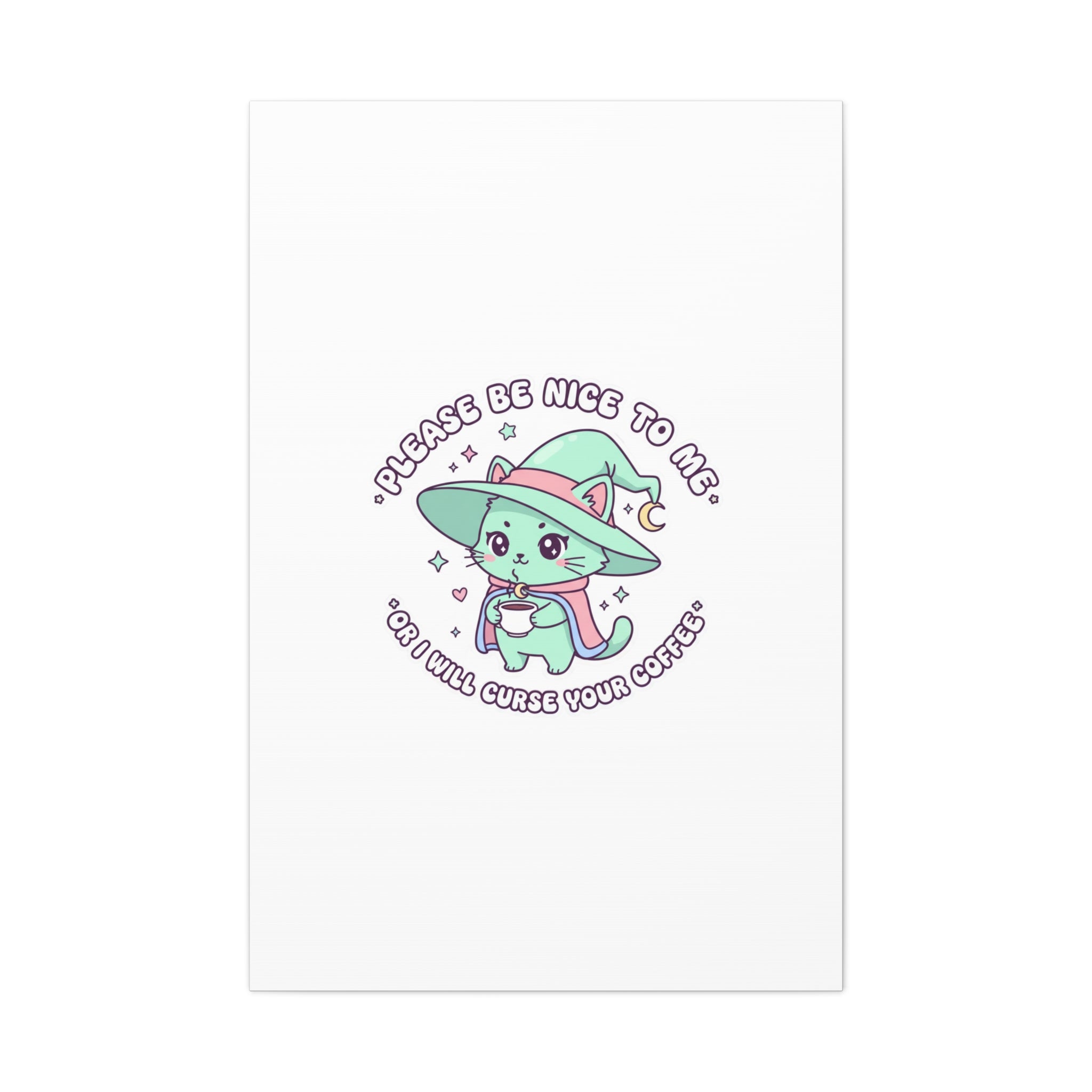 Please Be Nice To Me Canvas | Soft Threat kawaii menacing art