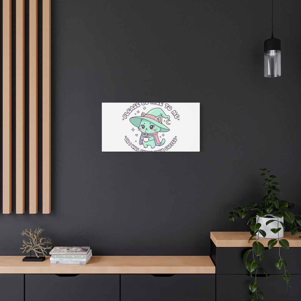 Please Be Nice To Me Canvas | Soft Threat kawaii menacing art