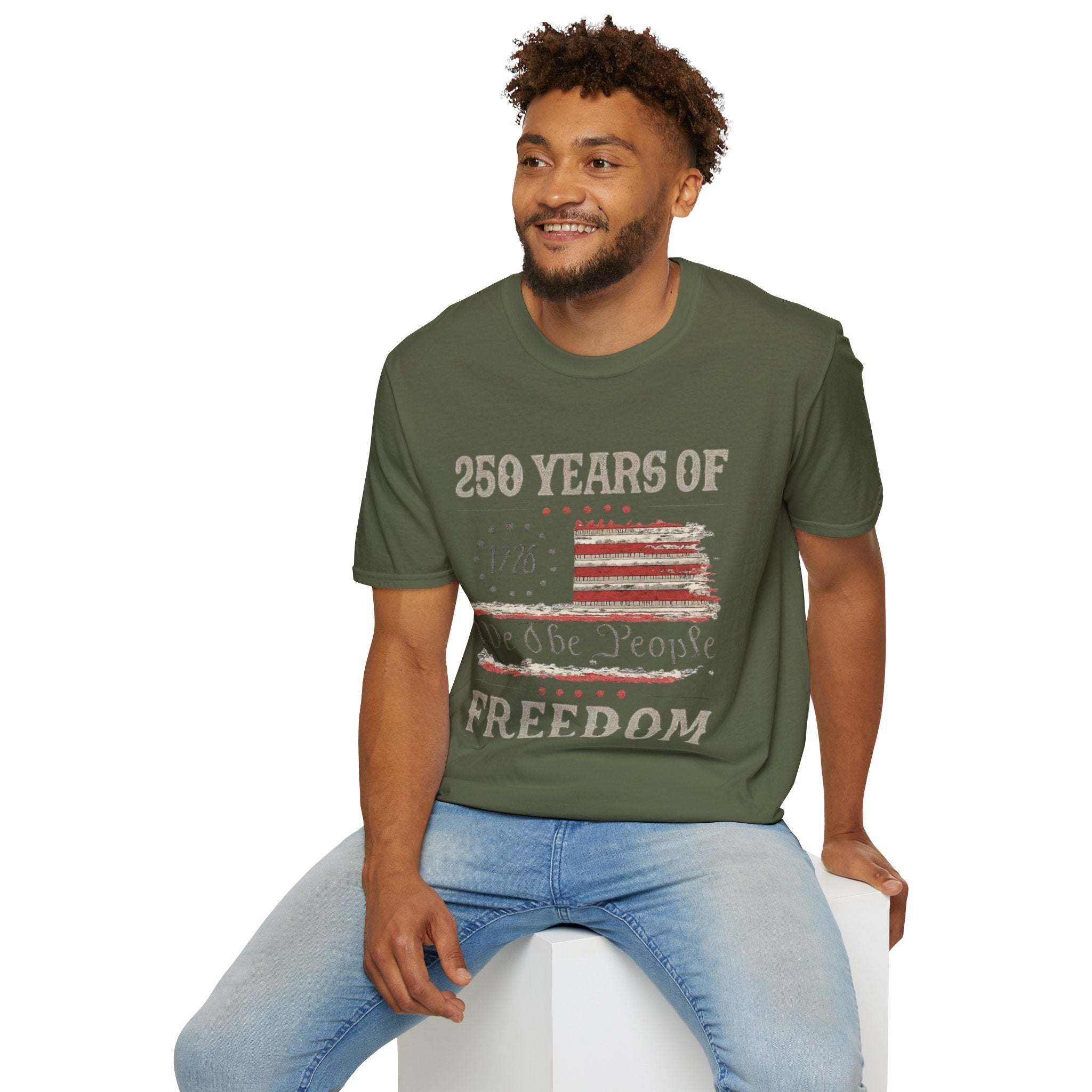 Freedom 250th Anniversary T-Shirt – "250 Years of Freedom" 1776 We the People Patriotic Tee
