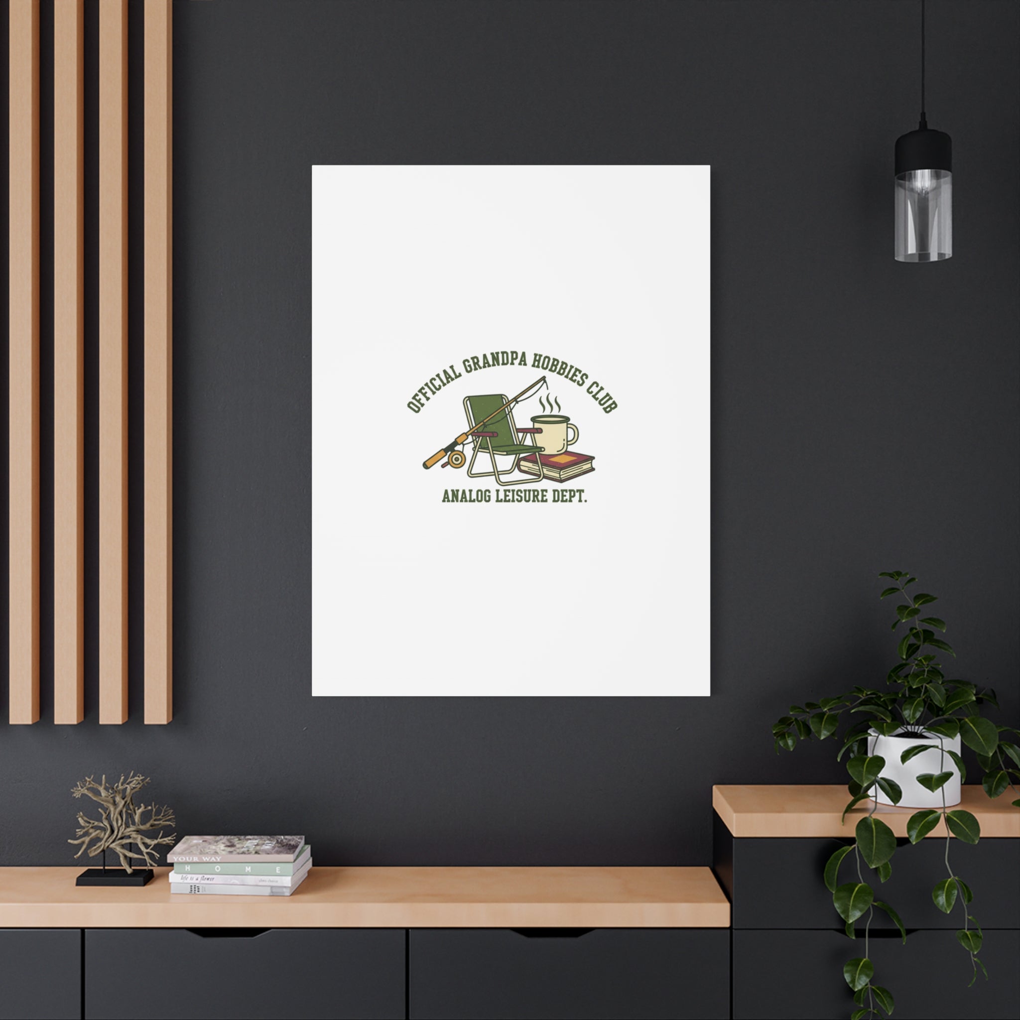 Analog Leisure Dept. Fishing Graphic Canvas | Grandpa Core, Retro Wildlife